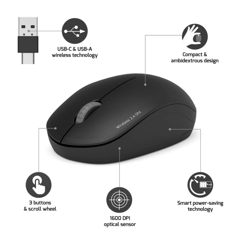 Pompon Bazar Souris Sans Fil 2.4GHz Collection II