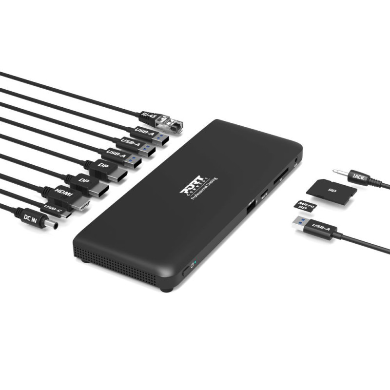 Pompon Bazar Station D'accueil Bureau 2 X 4K USB-C 11 Périphériques 100W