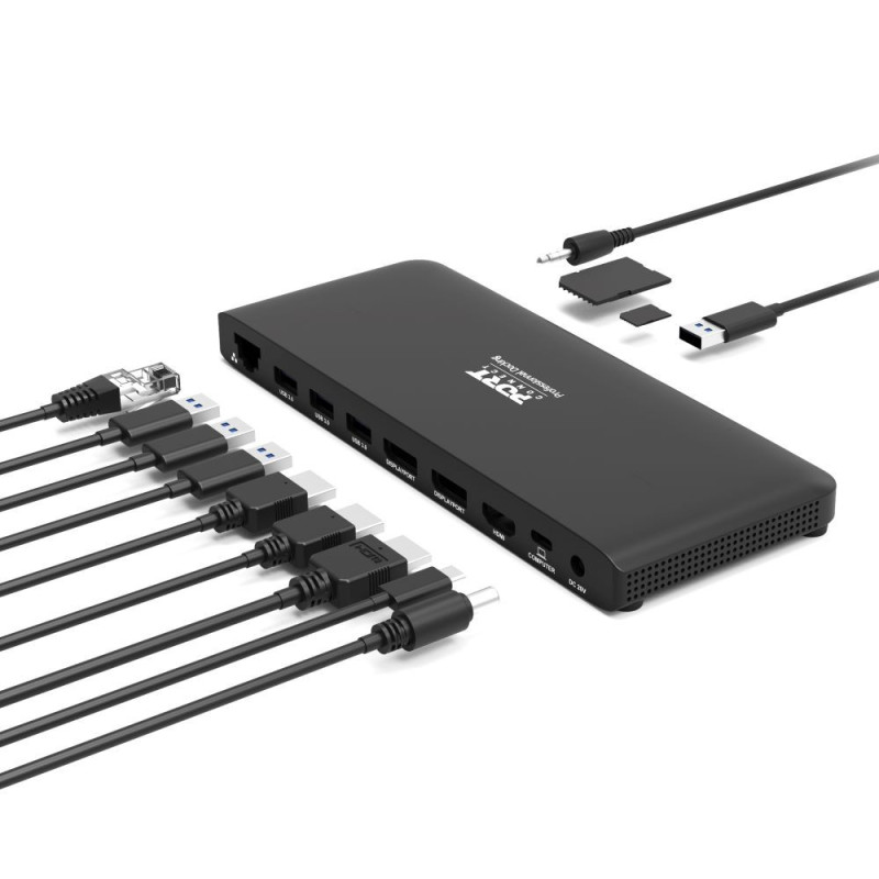 pompon bazar Station d'accueil bureau 2 X 4K USB-C 11 périphériques 100W