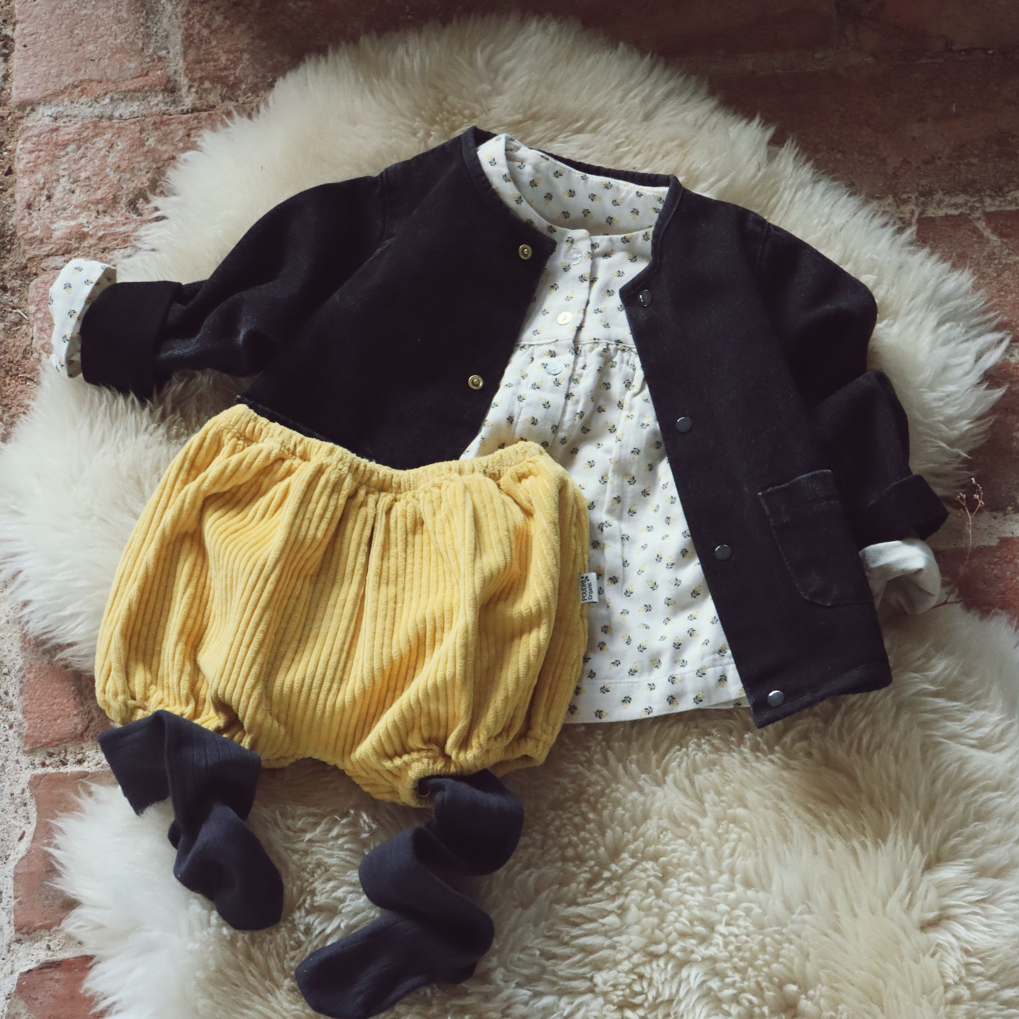 Poudre Organic BLOOMER VERVEINE VELOURS CÔTELÉ Mimosa