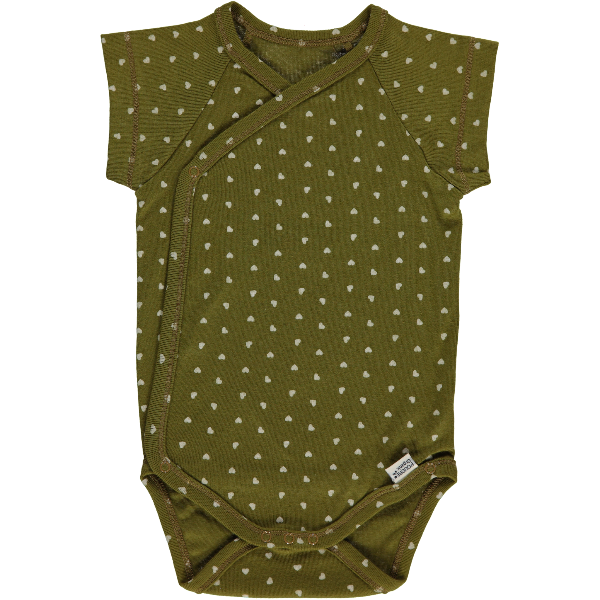 poudre organic BODY LIERRE MANCHES COURTES Coeurs Fir Green