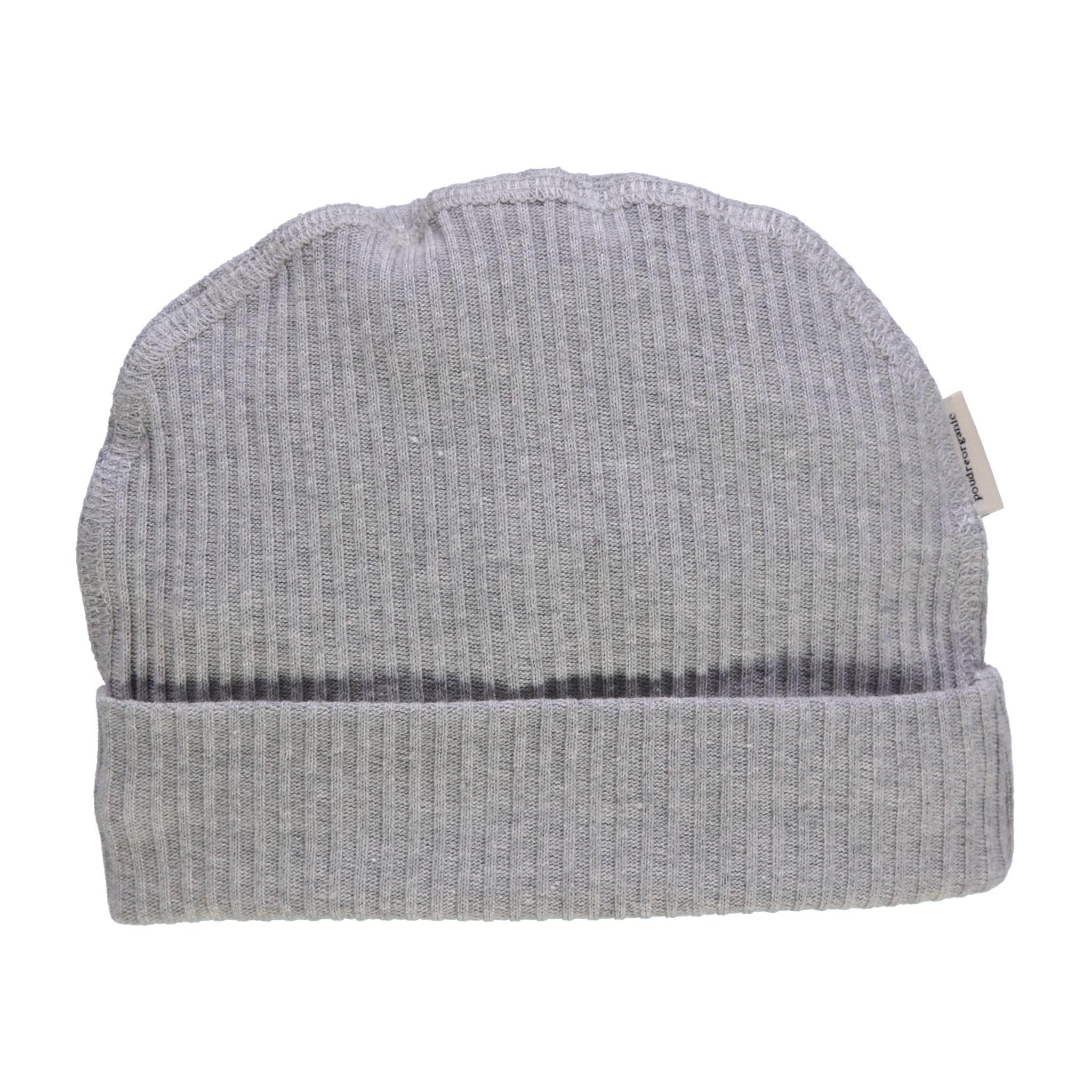 poudre organic BONNET NAISSANCE LITCHI CÔTELÉ Gris Clair Chiné