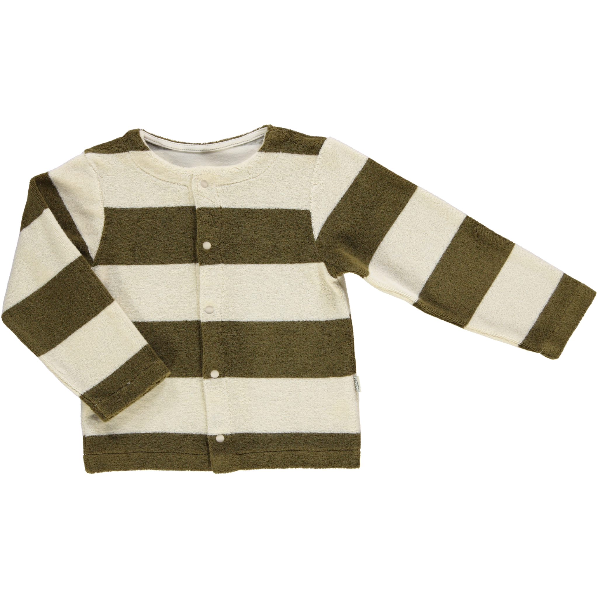 Poudre Organic CARDIGAN MELISSE ÉPONGE Rayures Fir Green