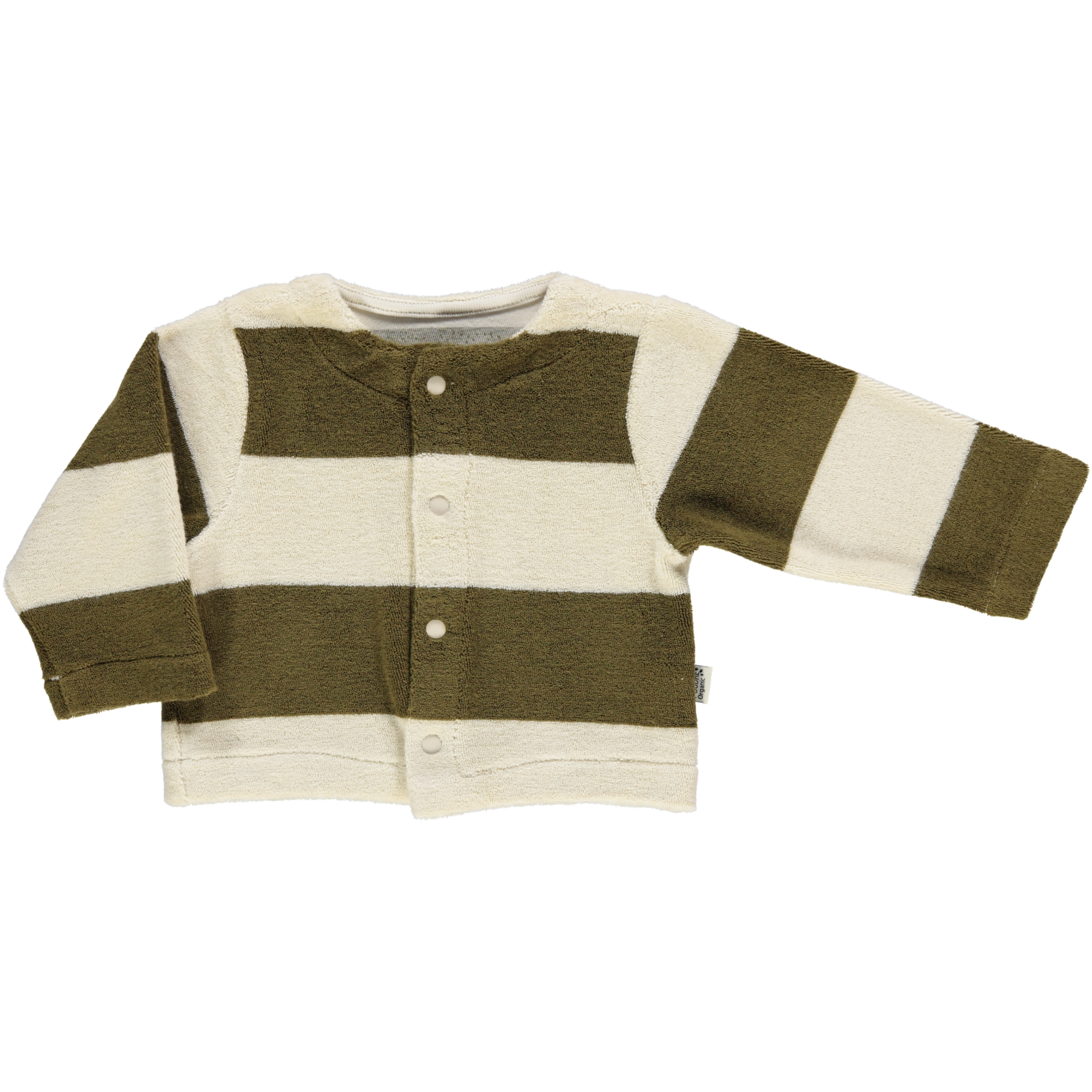 poudre organic CARDIGAN MELISSE ÉPONGE Rayures Fir Green