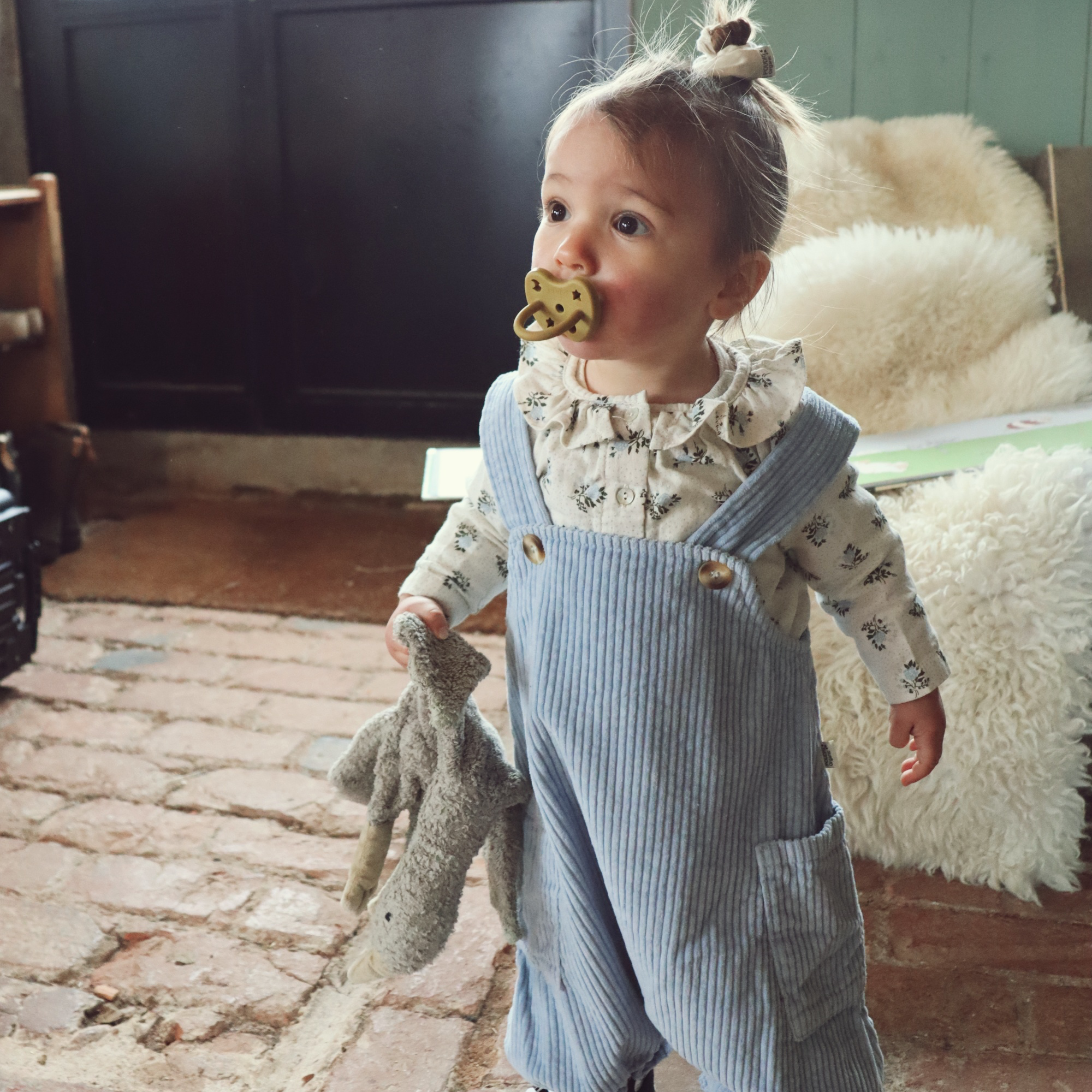 Poudre Organic COMBINAISON CACTUS VELOURS CÔTELÉ Blue Fog