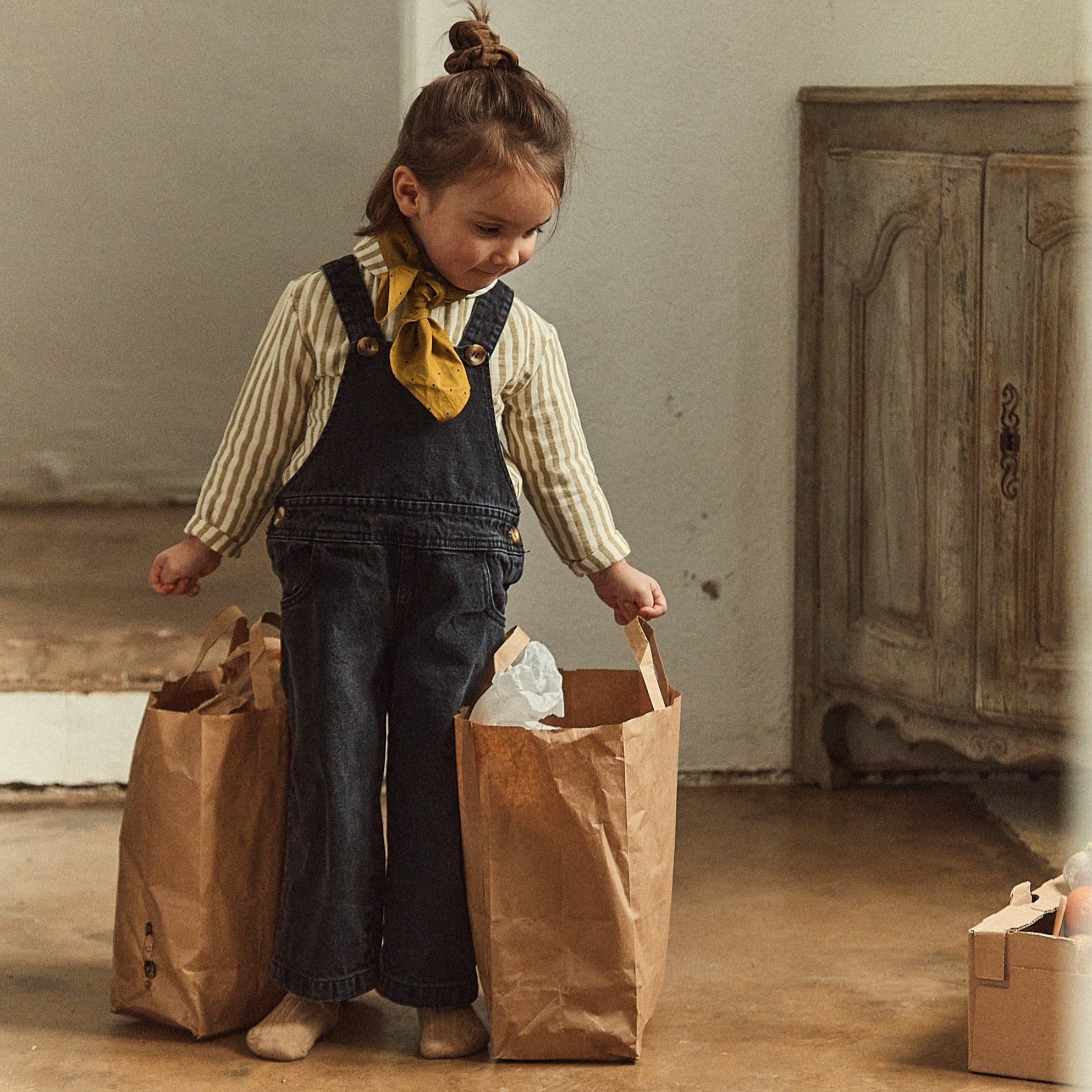 Poudre Organic FOULARD TOURNESOL BRODÉ Points Green Moss