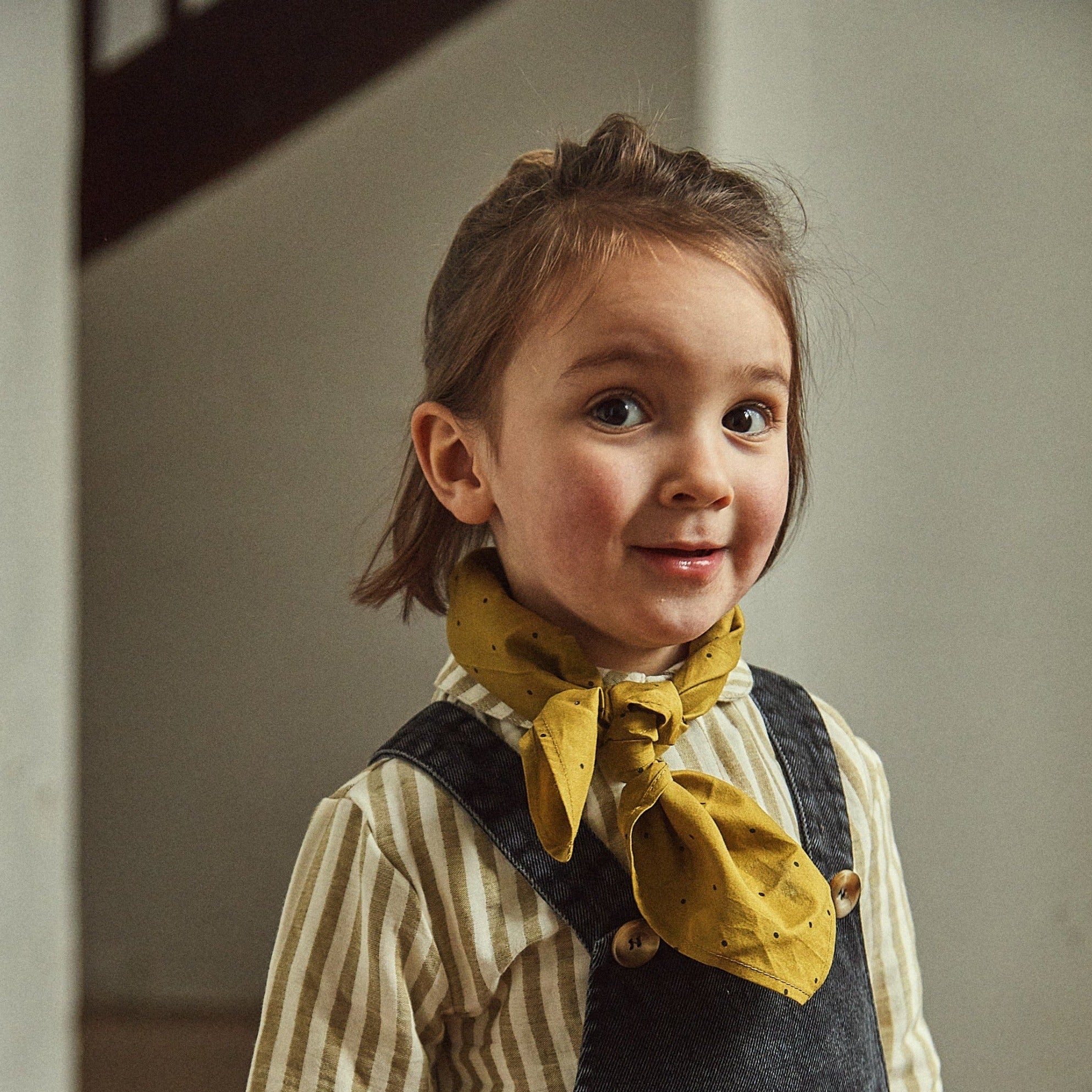 Poudre Organic FOULARD TOURNESOL BRODÉ Points Green Moss