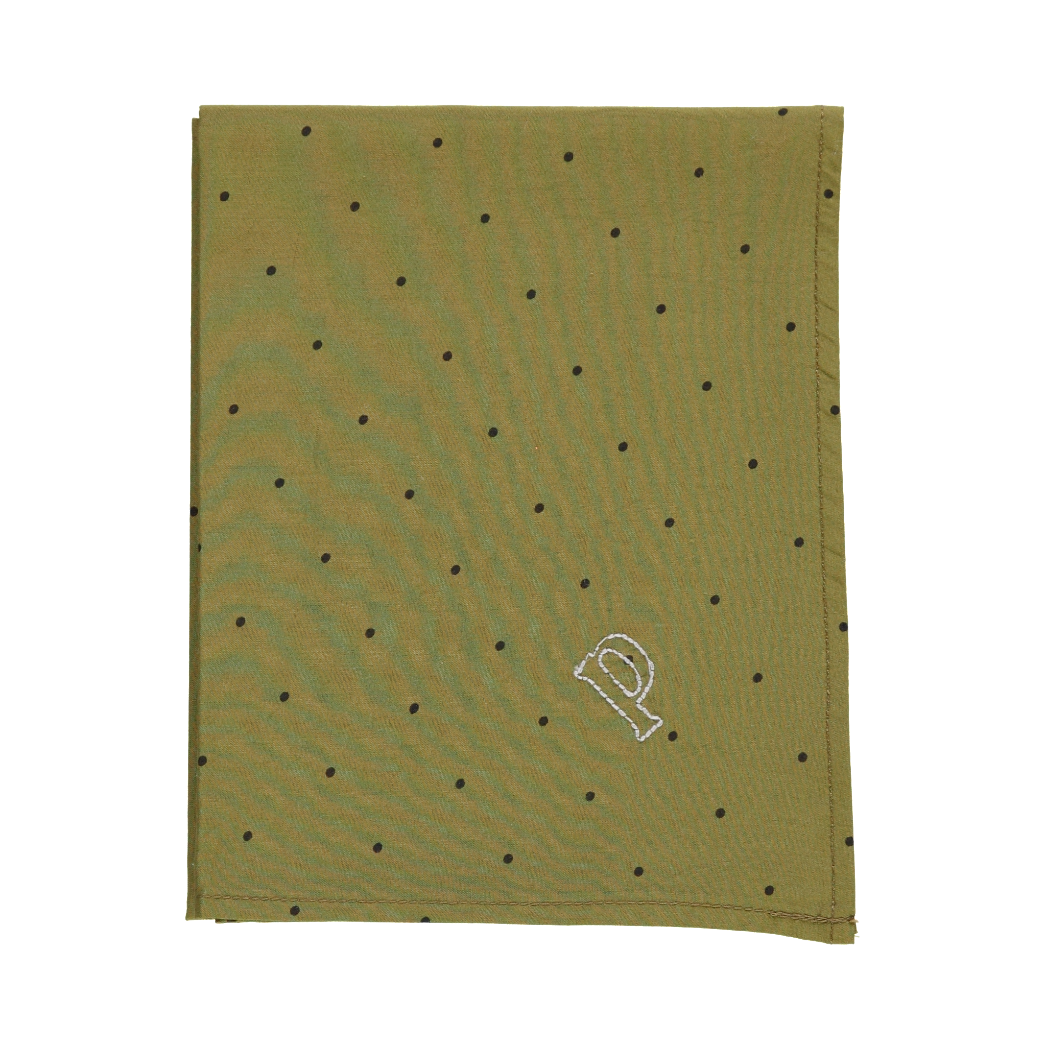 Poudre Organic FOULARD TOURNESOL BRODÉ Points Green Moss