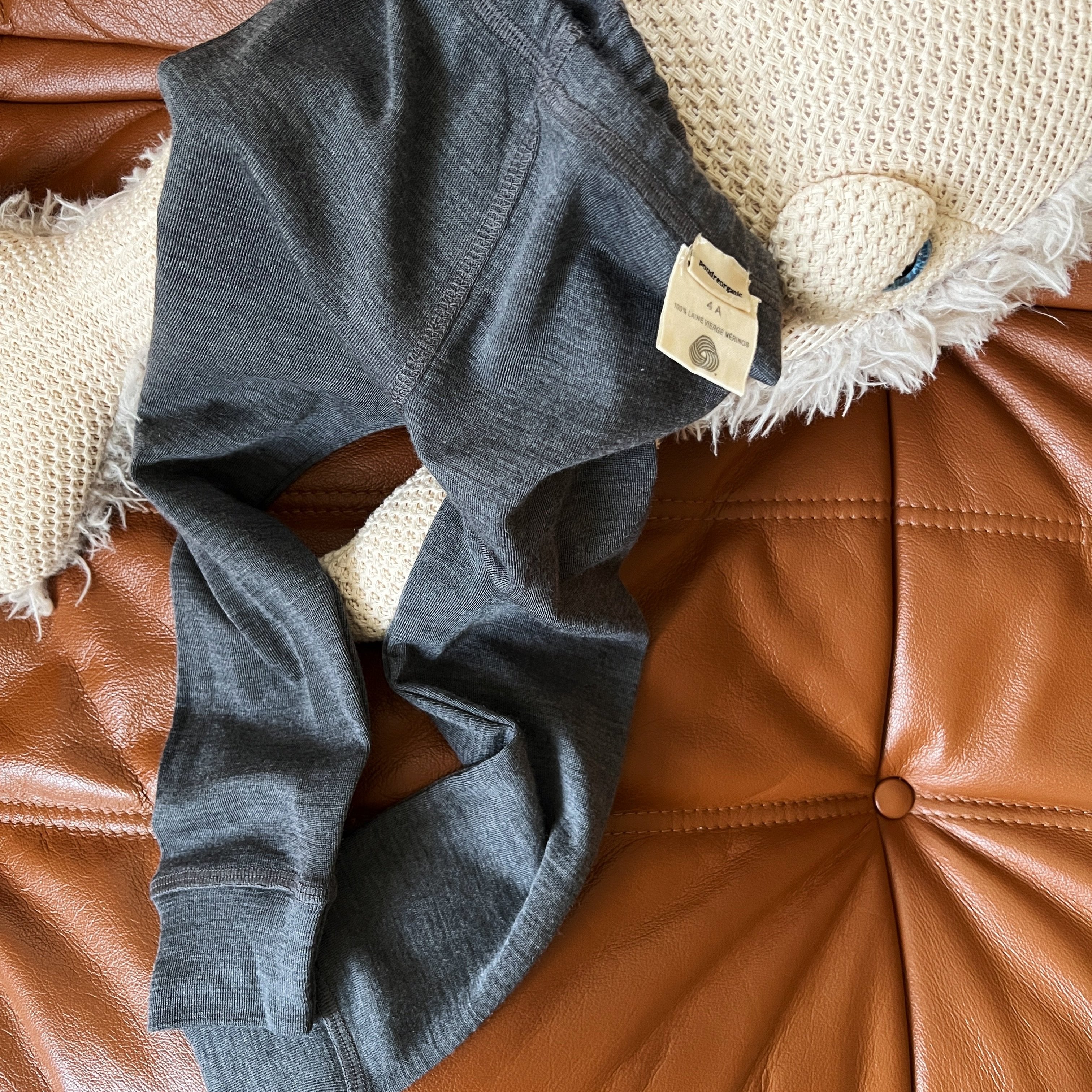 Poudre Organic LEGGING BASILIC MÉRINOS Gris Chiné Clair