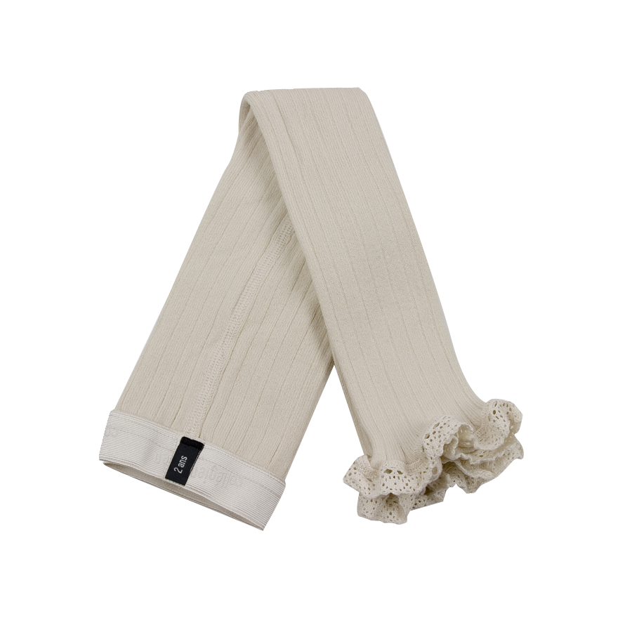 poudre organic LEGGINGS ALIENOR À DENTELLES Doux Agneaux