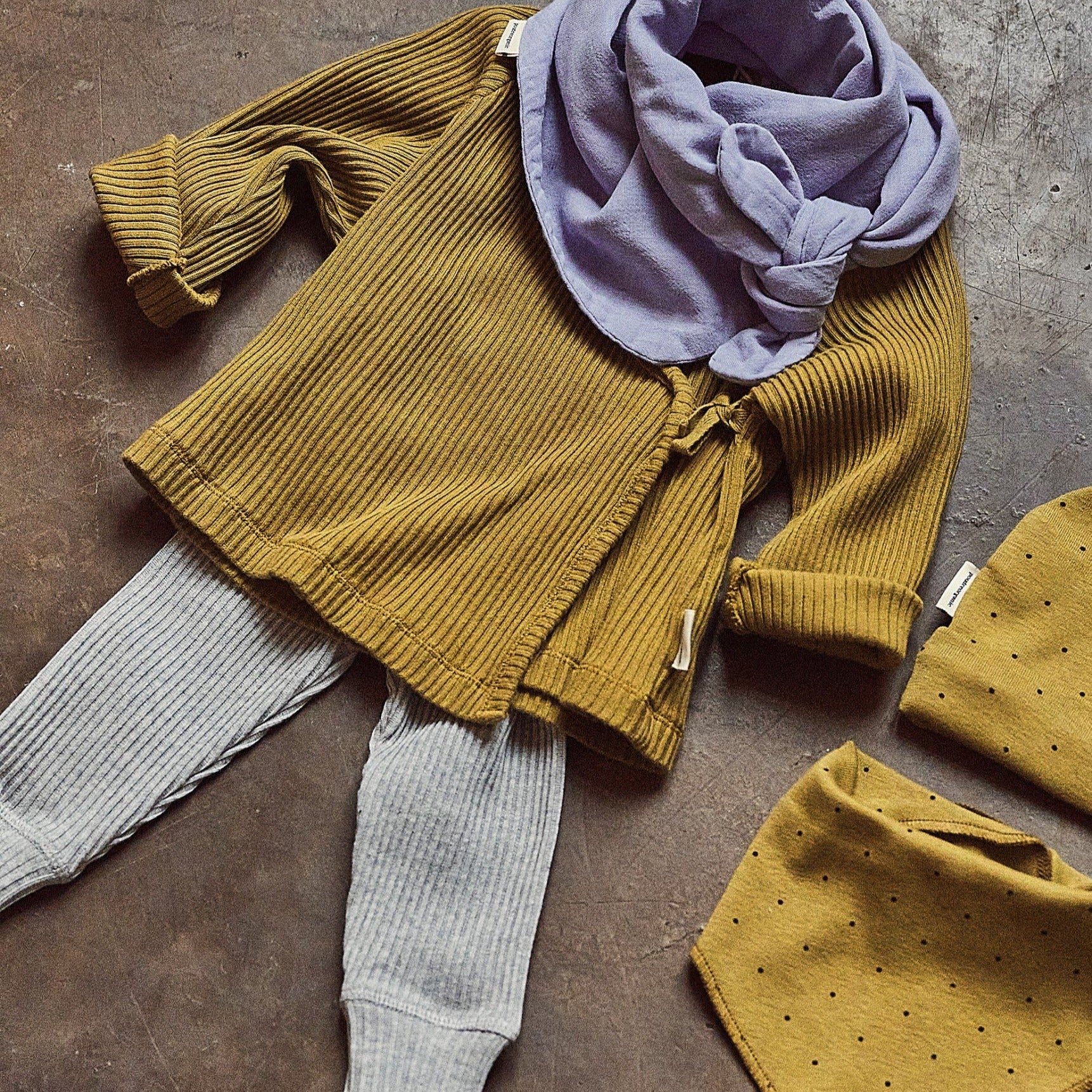 Poudre Organic LEGGINGS BASILIC CÔTELÉ Gris Clair Chiné