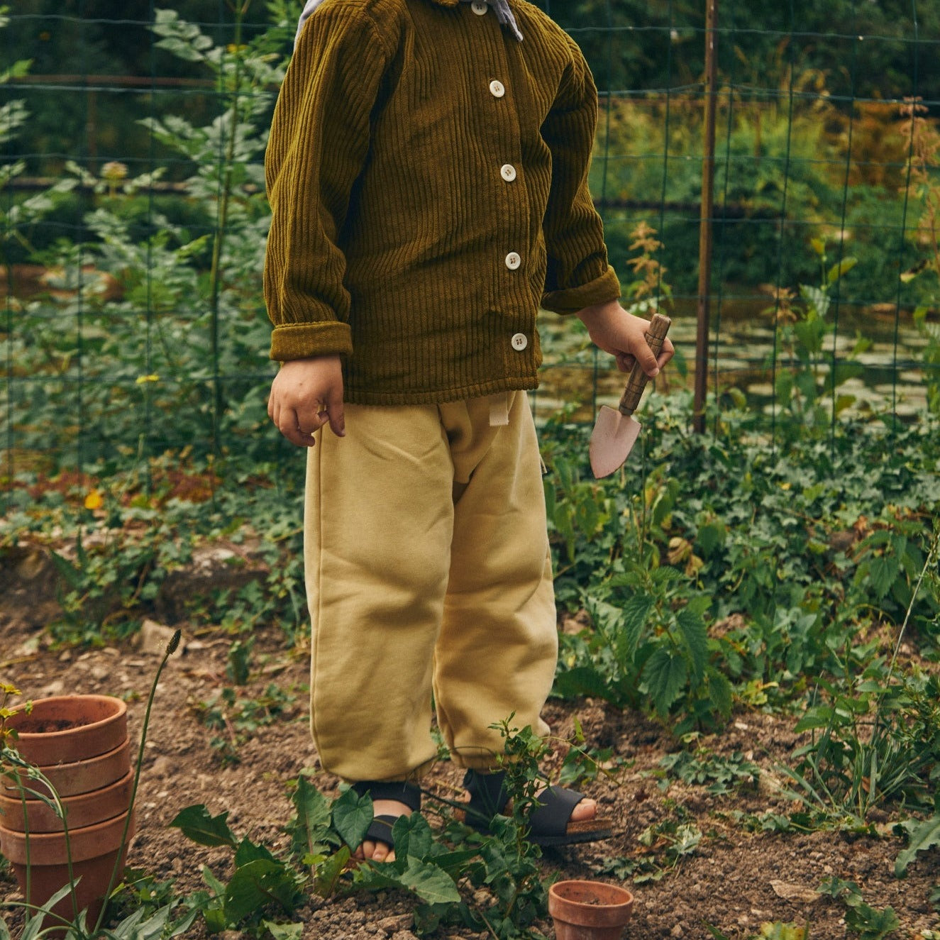 Poudre Organic PANTALON CANNELLE MOLLETON Sahara Sun