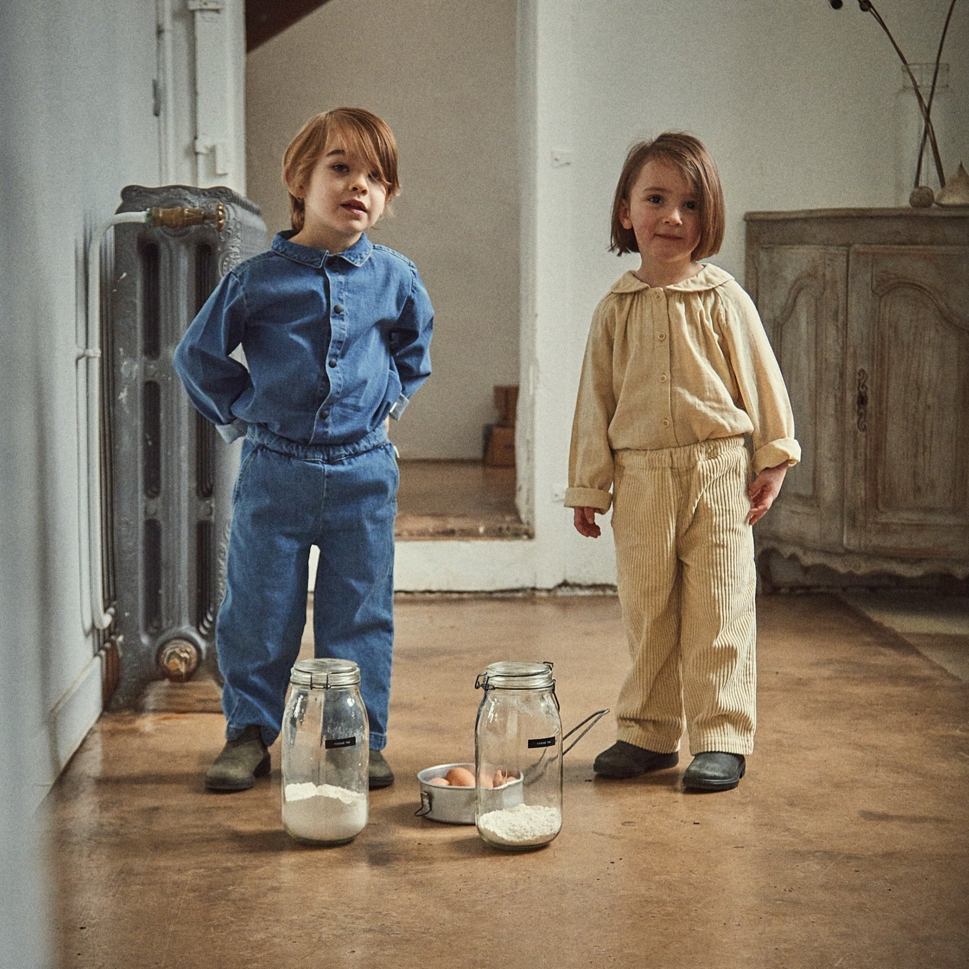 Poudre Organic PANTALON POMELOS VELOURS CÔTELÉ Biscotti