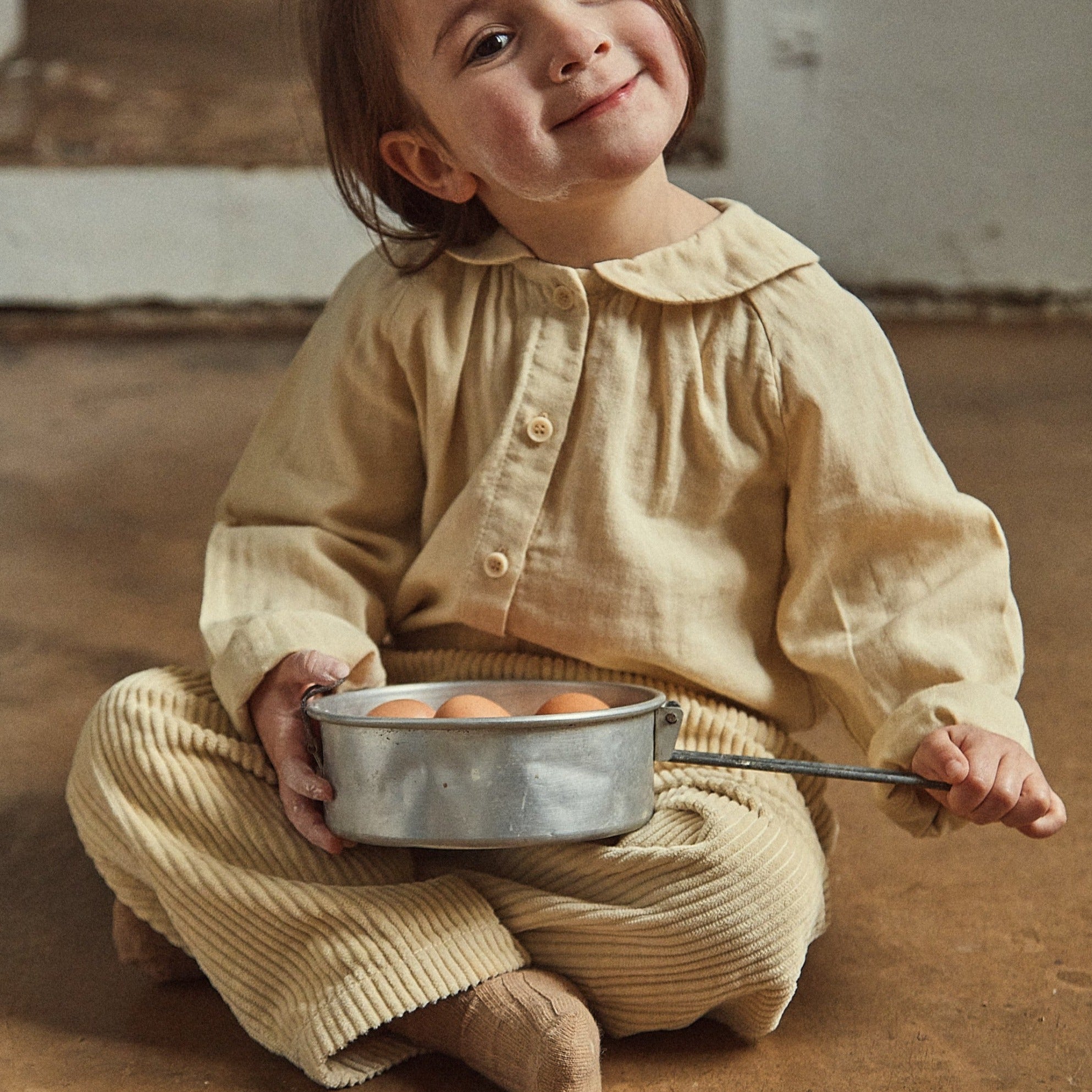 Poudre Organic PANTALON POMELOS VELOURS CÔTELÉ Biscotti