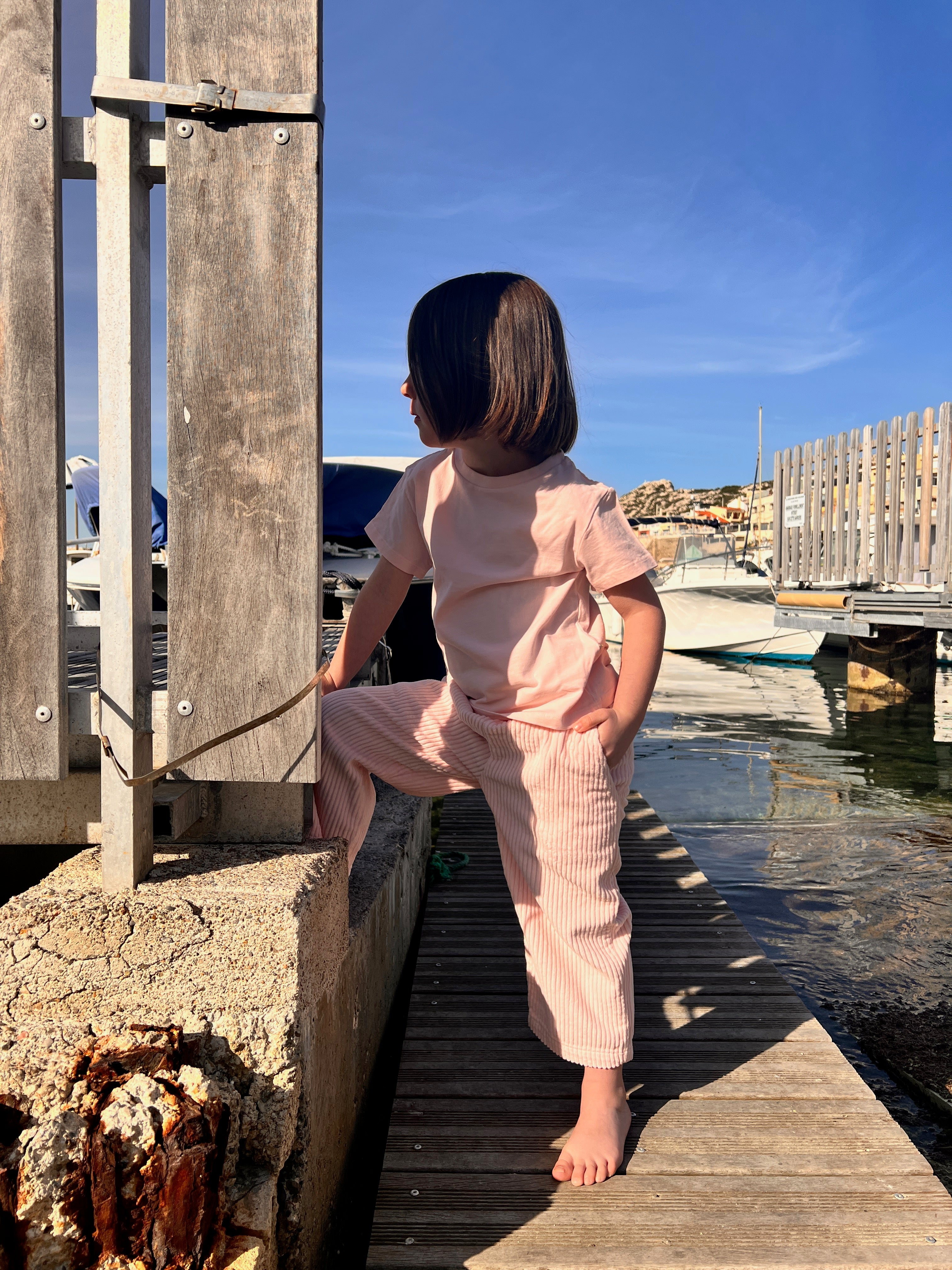 Poudre Organic PANTALON POMELOS VELOURS CÔTELÉ Rose Quartz