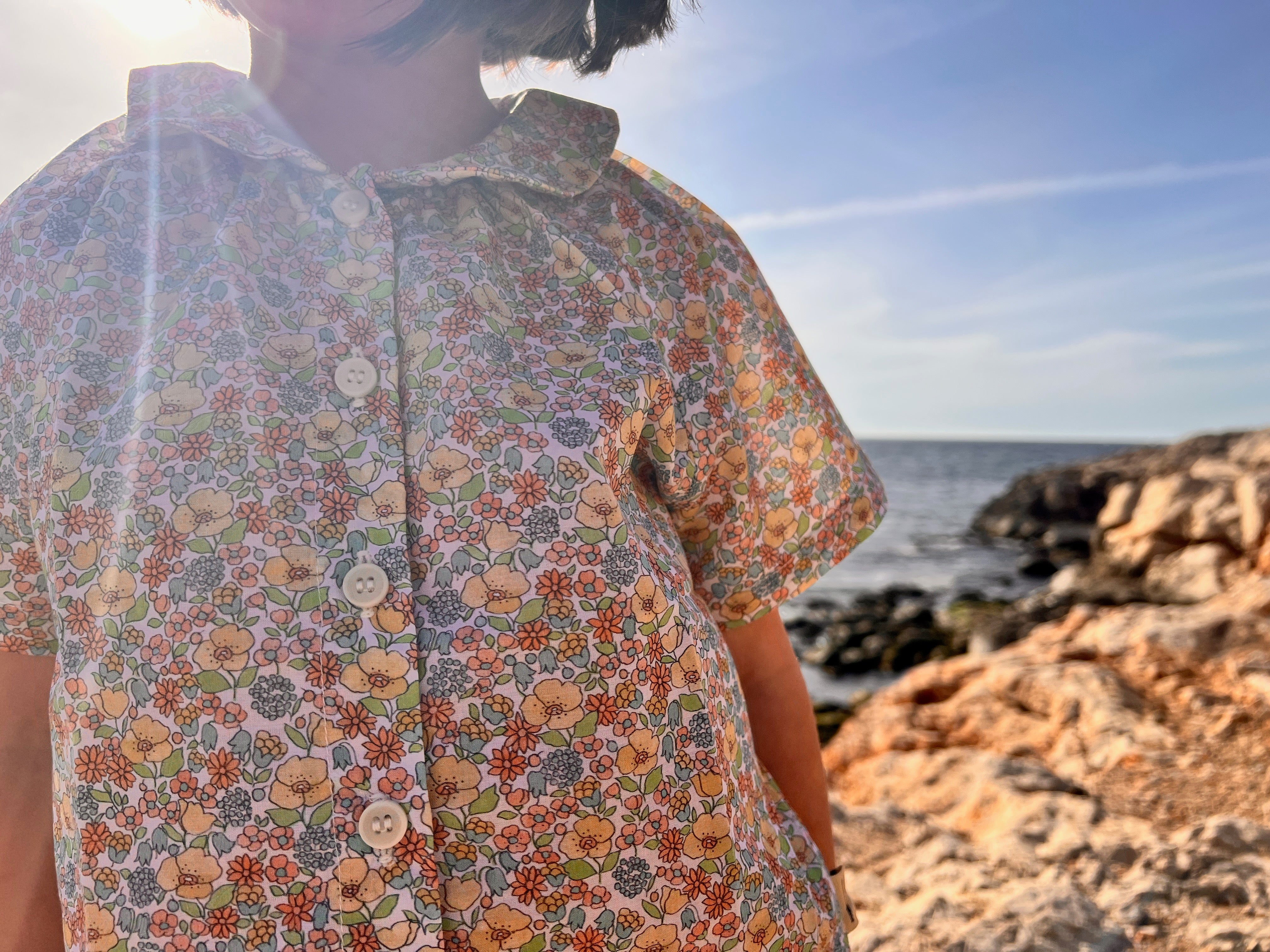 Poudre Organic BLOUSE ANCOLIE Flowery Yellow