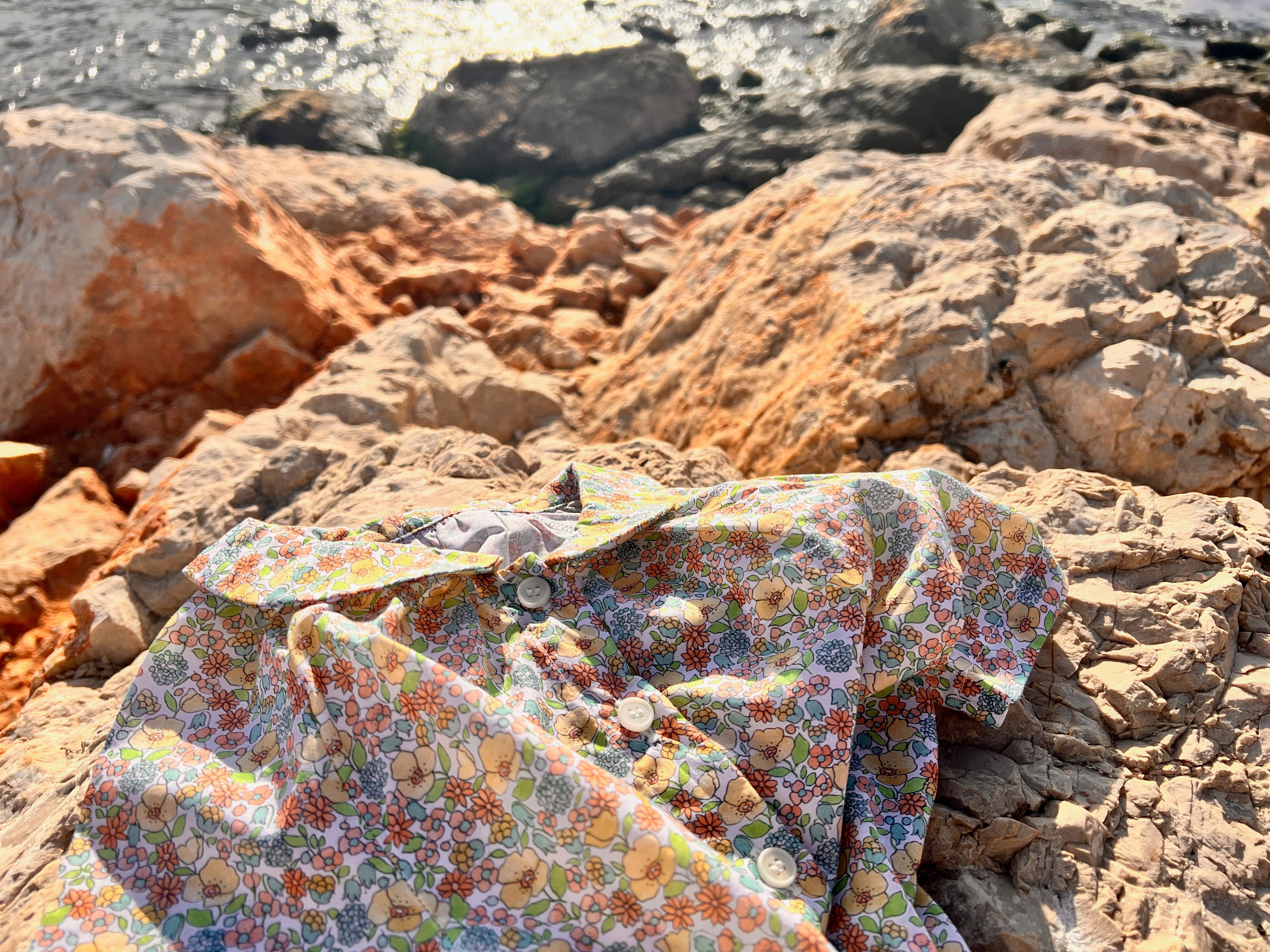 Poudre Organic BLOUSE ANCOLIE Flowery Yellow