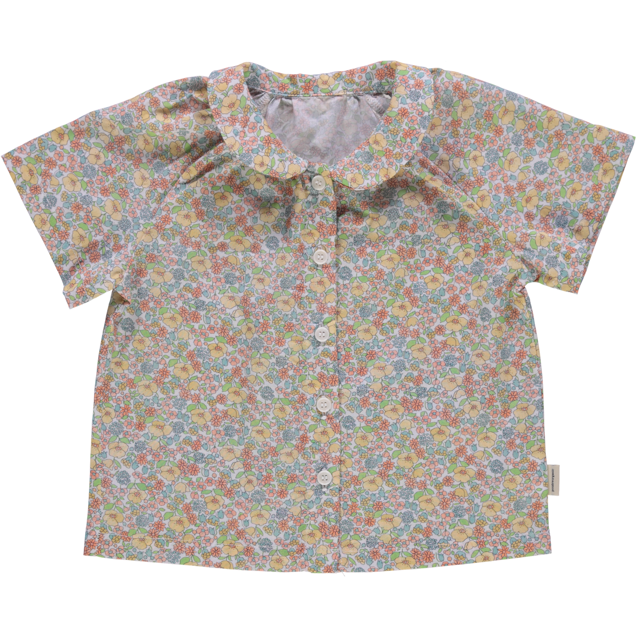 poudre organic BLOUSE ANCOLIE Flowery Yellow