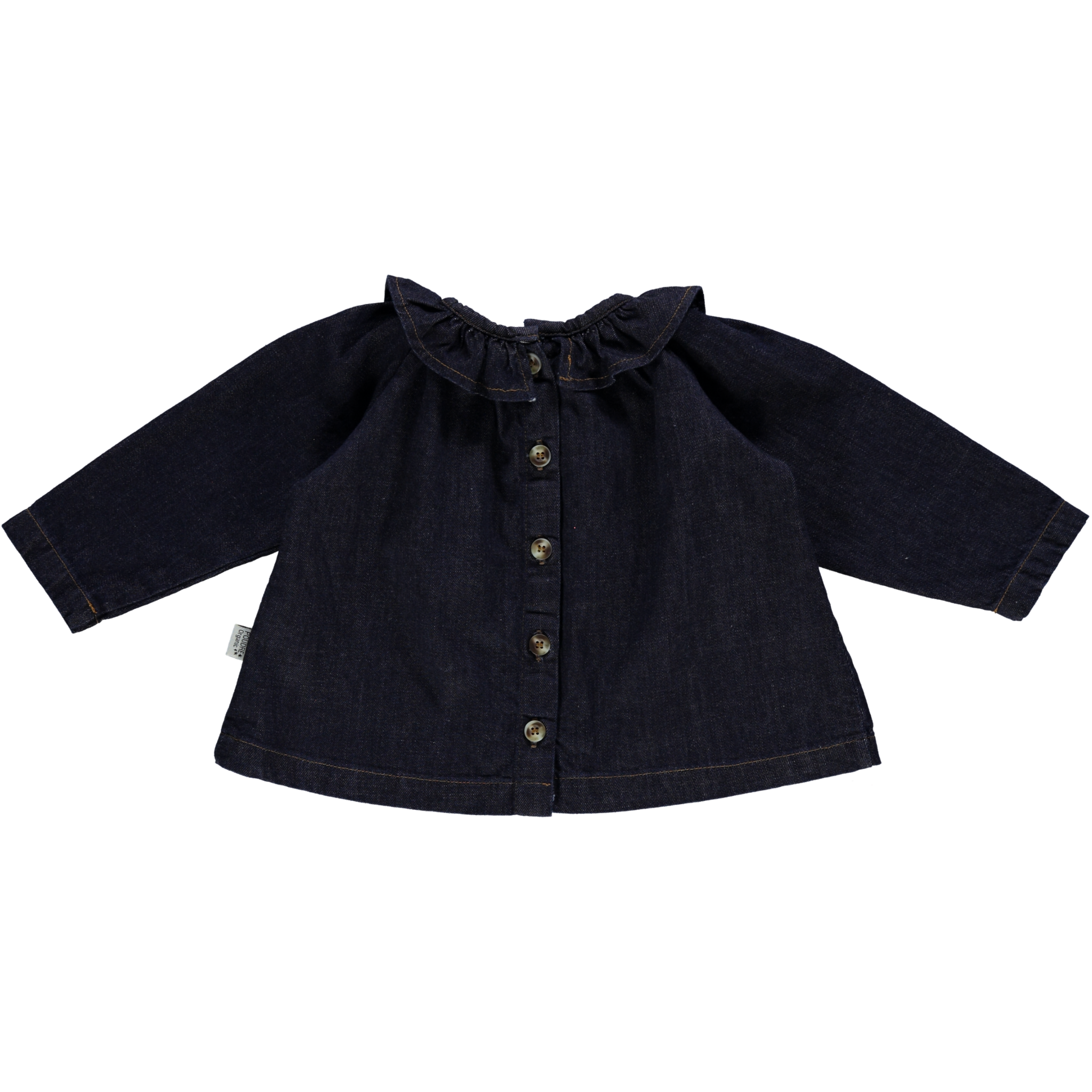 Poudre Organic BLOUSE CHARME Denim Dark Blue