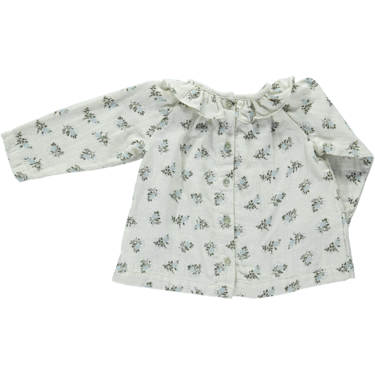 Poudre Organic BLOUSE CHARME Fleurs Blue Fog