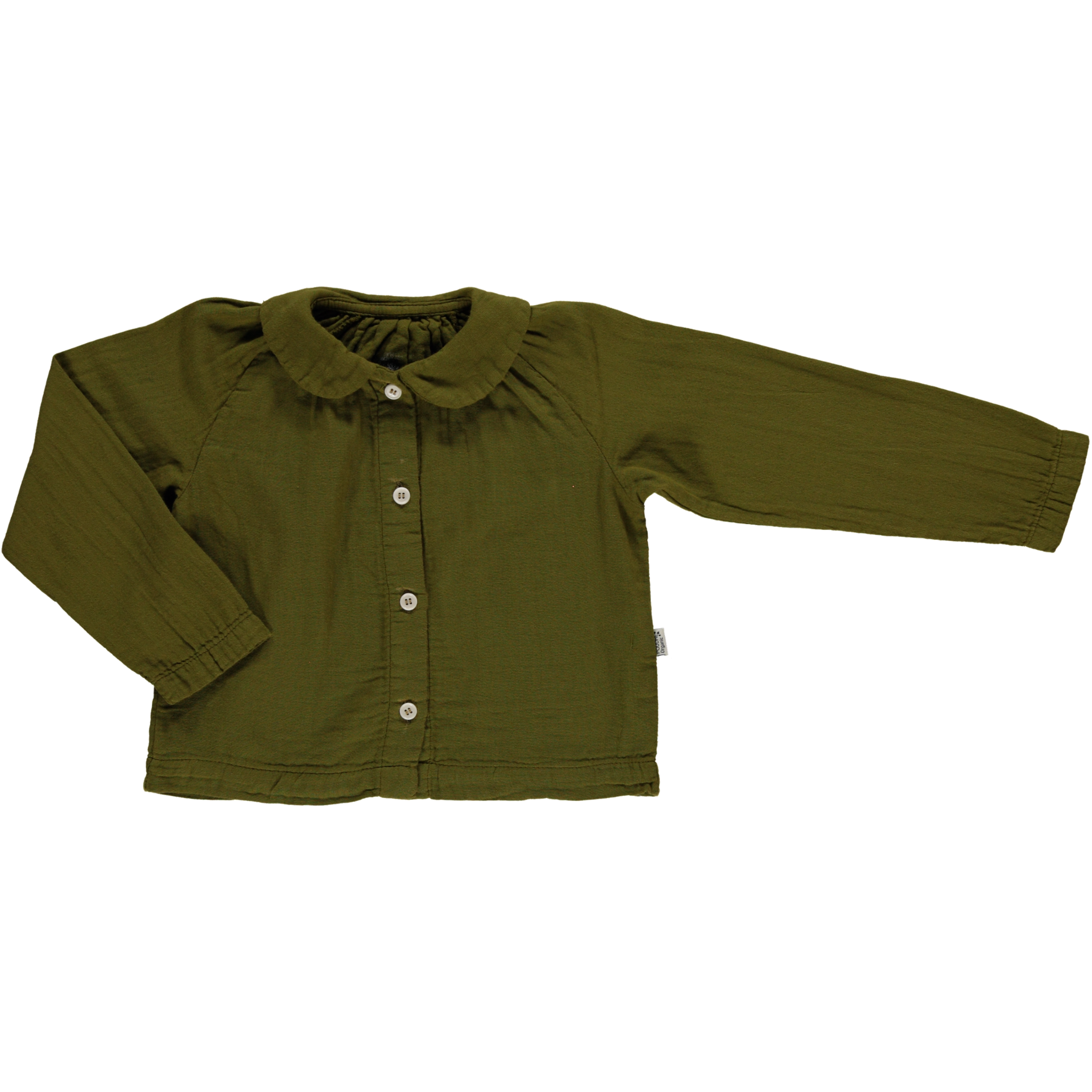 poudre organic BLOUSE FLEUR Fir Green