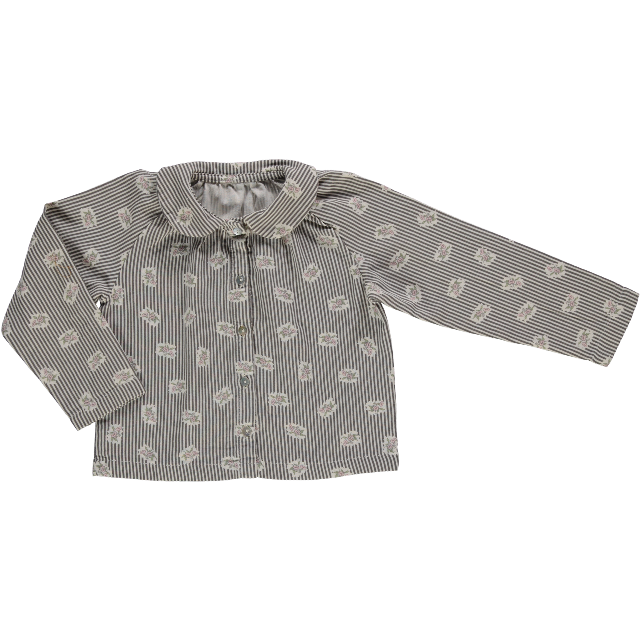 poudre organic BLOUSE FLEUR Fleurs Roses