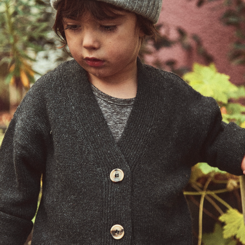 Poudre Organic CARDIGAN ACACIA Anthracite