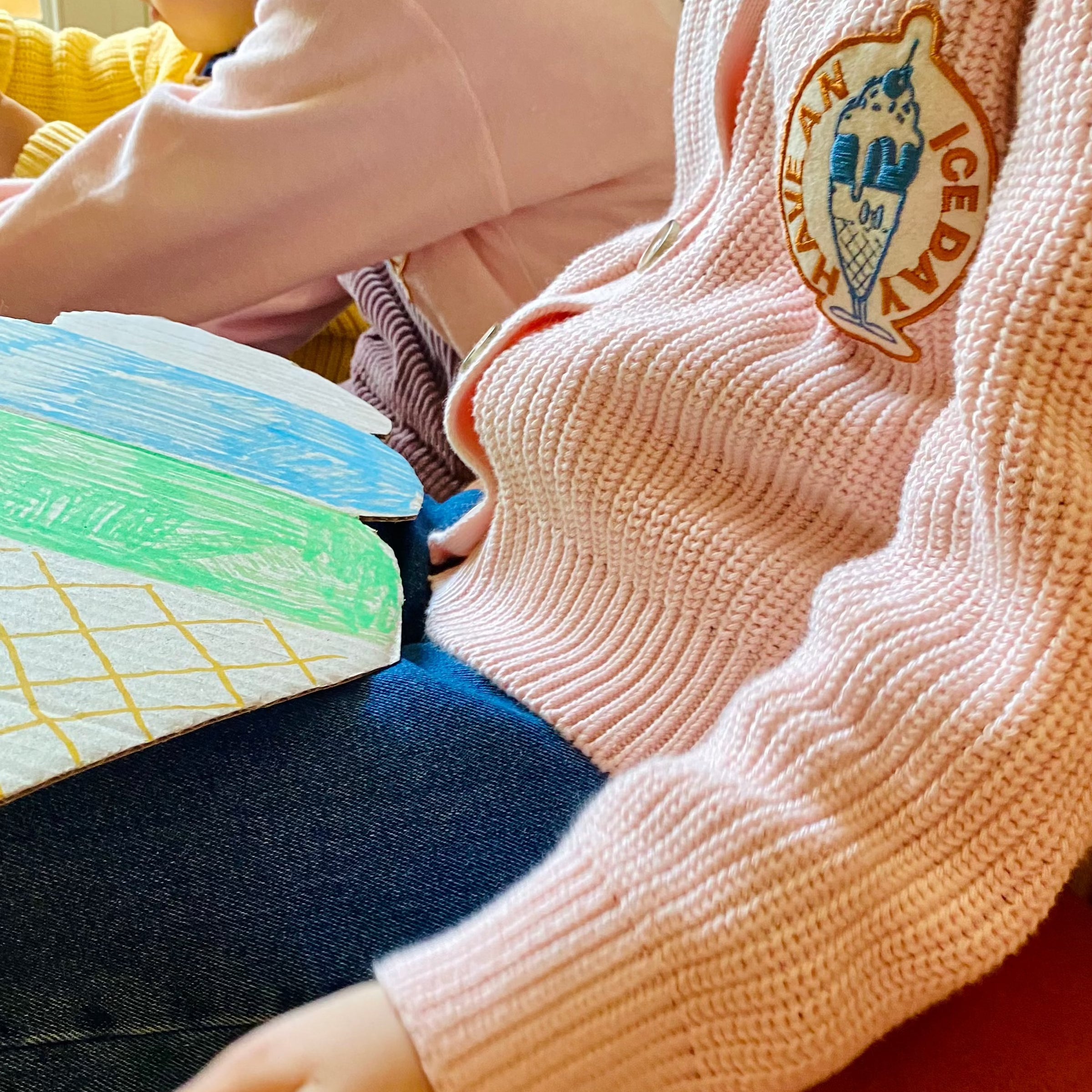 Poudre Organic CARDIGAN MATÉ ICE-CREAM Rose Pastel