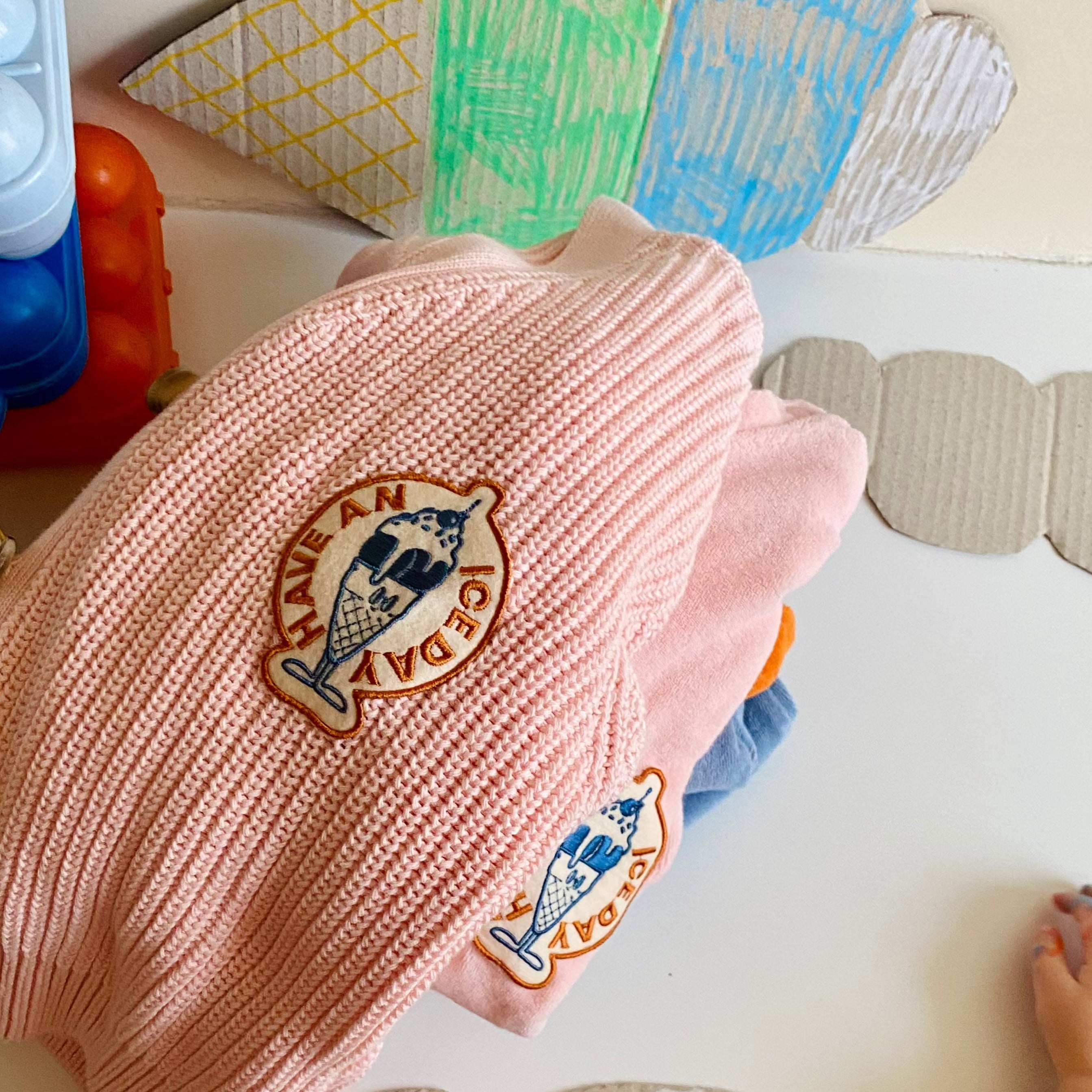 Poudre Organic CARDIGAN MATÉ ICE-CREAM Rose Pastel