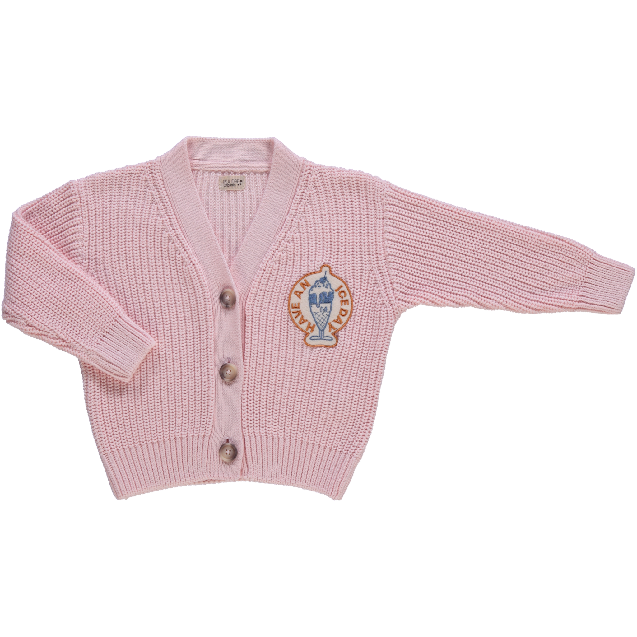 poudre organic CARDIGAN MATÉ ICE-CREAM Rose Pastel