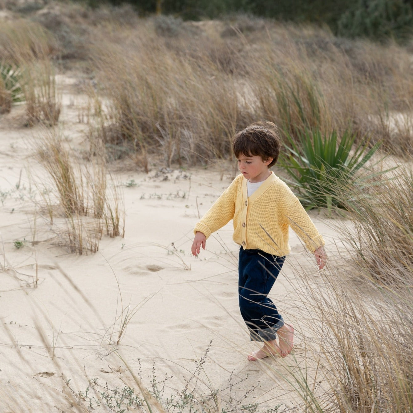 Poudre Organic CARDIGAN MATÉ Jaune Pastel