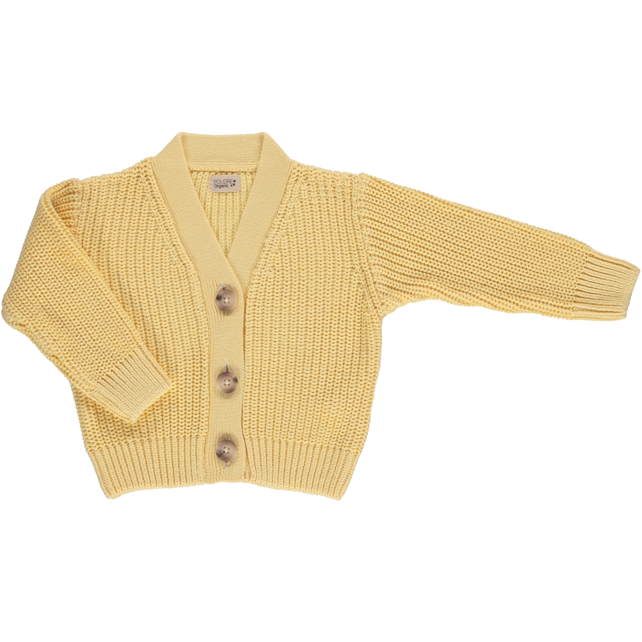 poudre organic CARDIGAN MATÉ Jaune Pastel