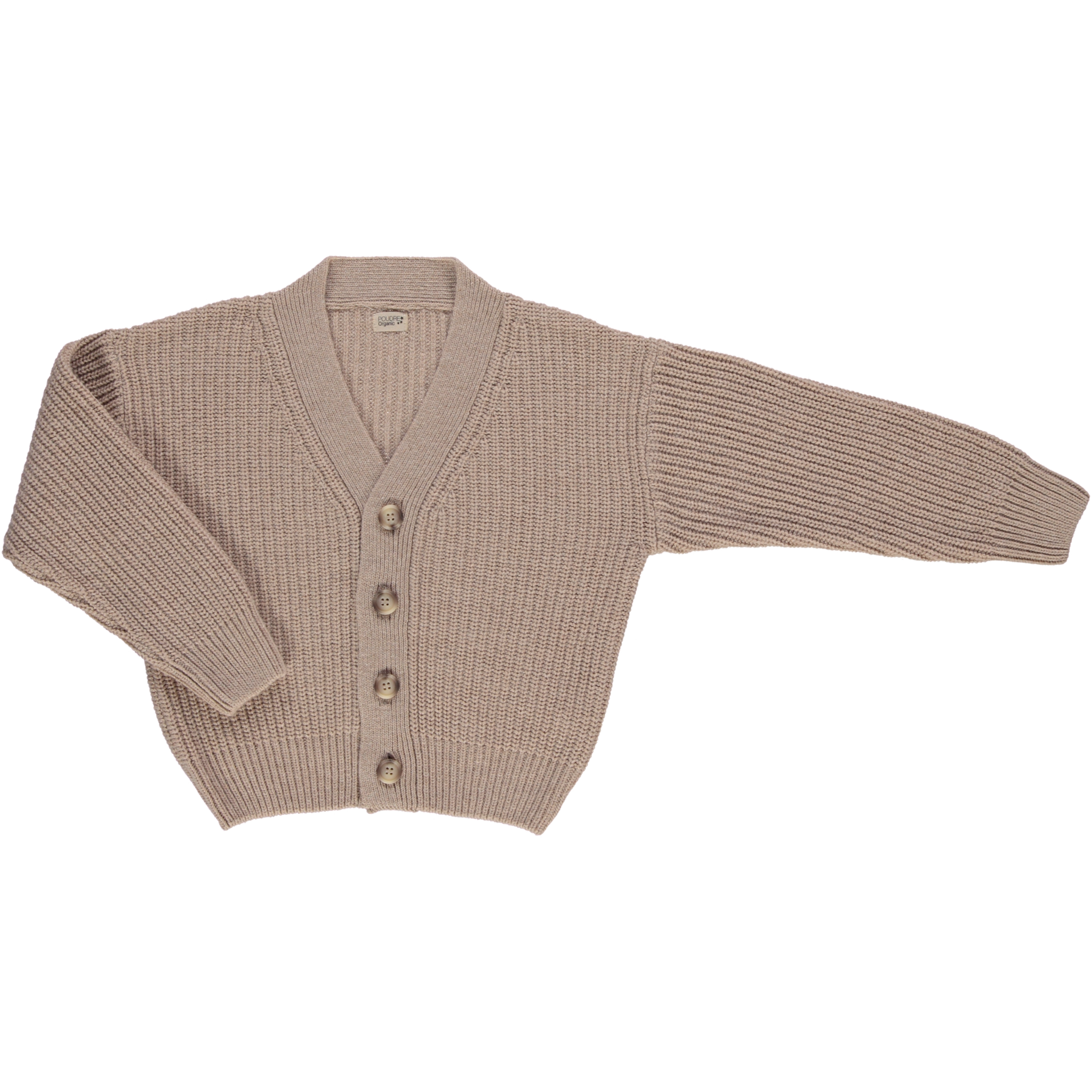 Poudre Organic CARDIGAN MATÉ LAINE Beige