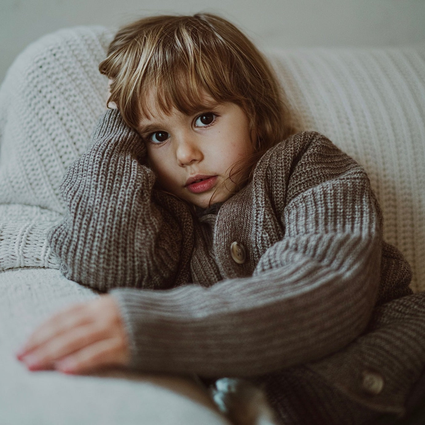 Poudre Organic CARDIGAN MATÉ LAINE Castor