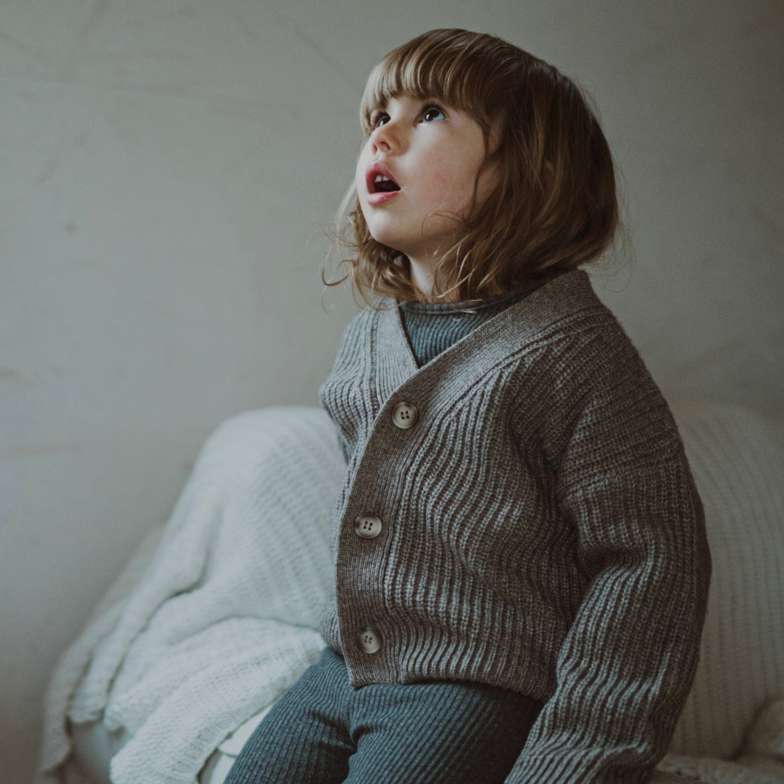 Poudre Organic CARDIGAN MATÉ LAINE Castor