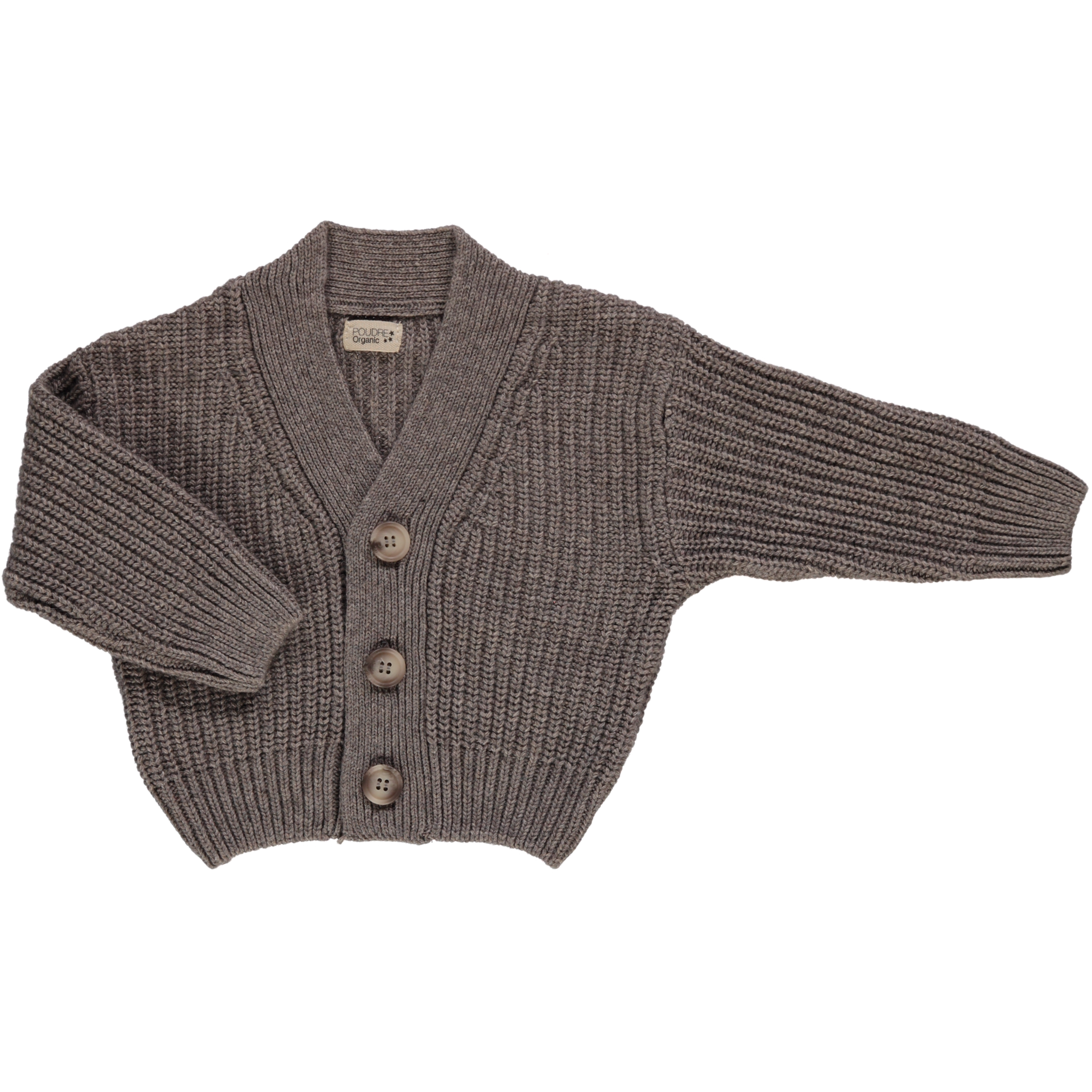 poudre organic CARDIGAN MATÉ LAINE Castor