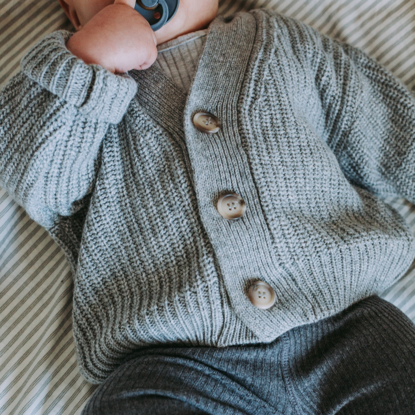 Poudre Organic CARDIGAN MATÉ LAINE Gris