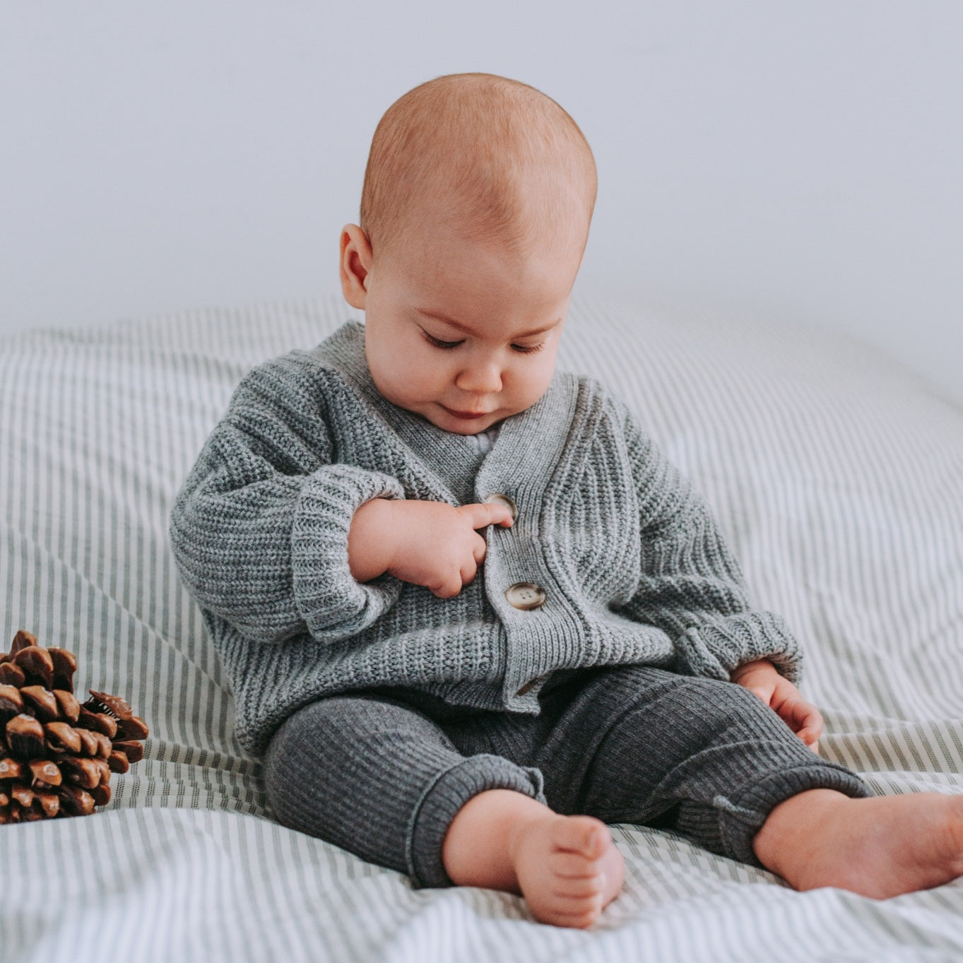 Poudre Organic CARDIGAN MATÉ LAINE Gris