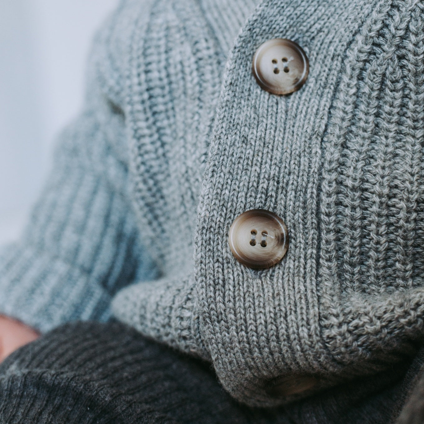 Poudre Organic CARDIGAN MATÉ LAINE Gris