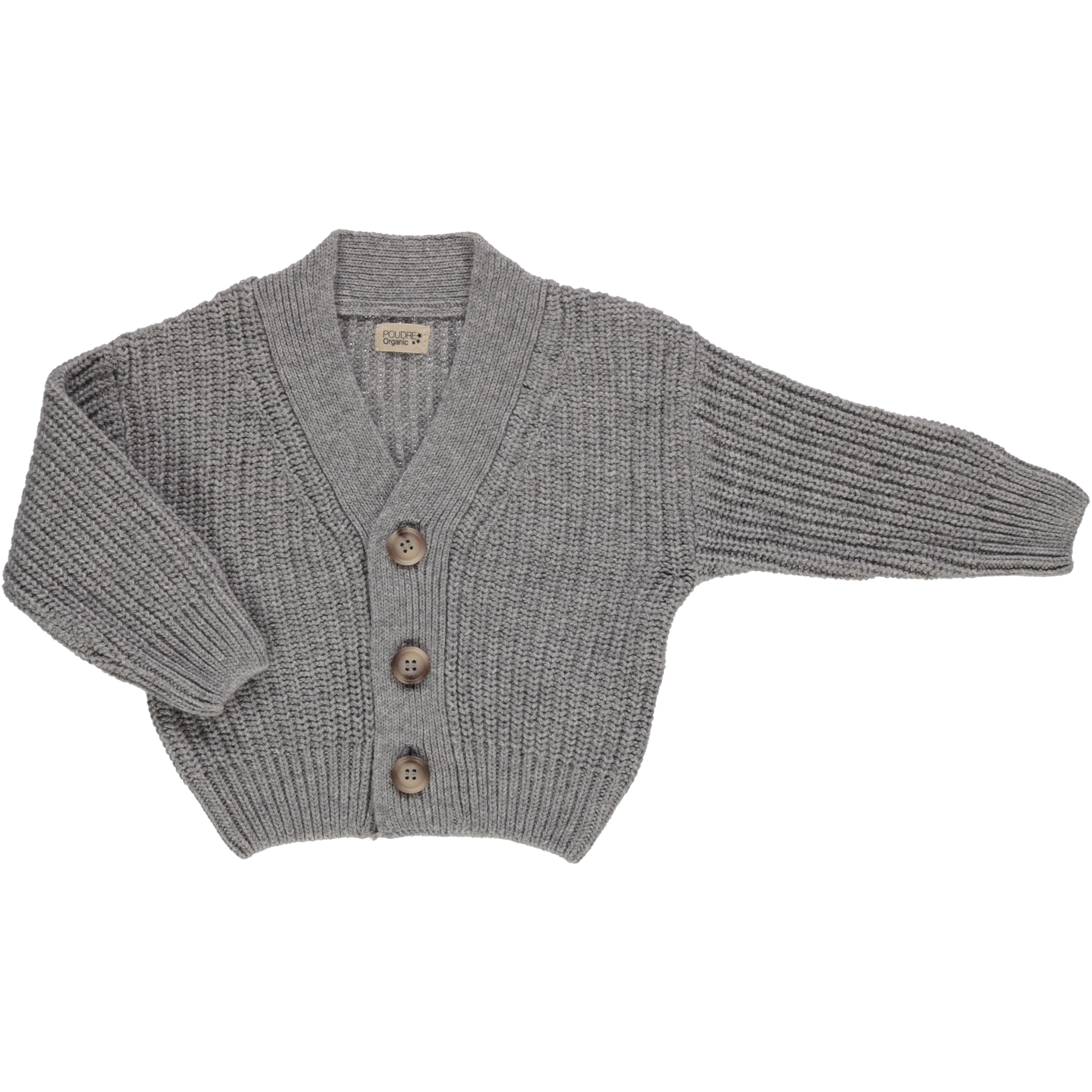 poudre organic CARDIGAN MATÉ LAINE Gris