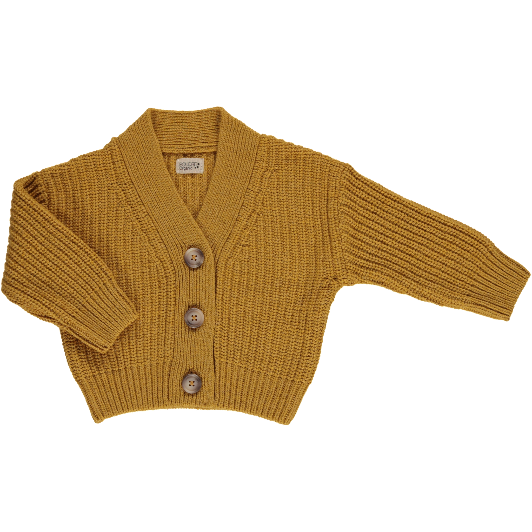 poudre organic CARDIGAN MATÉ LAINE Moutarde