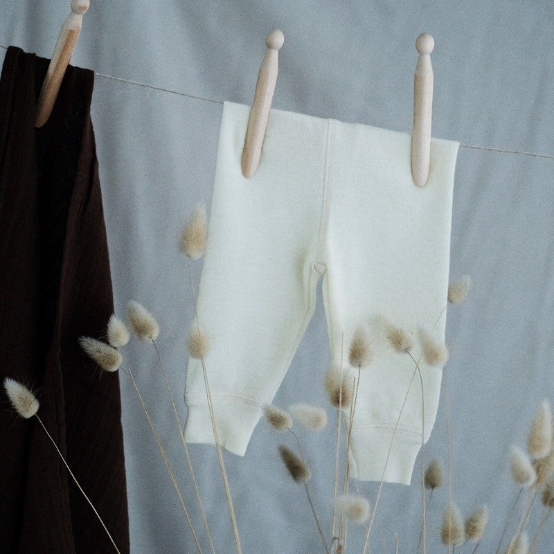 Poudre Organic LEGGINGS BASILIC MÉRINOS Naturel