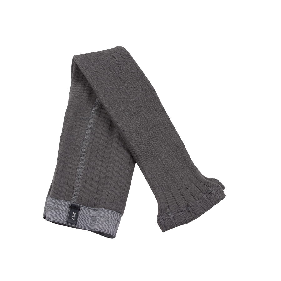 poudre organic LEGGINGS MAXENCE À CÔTES Gris Galet