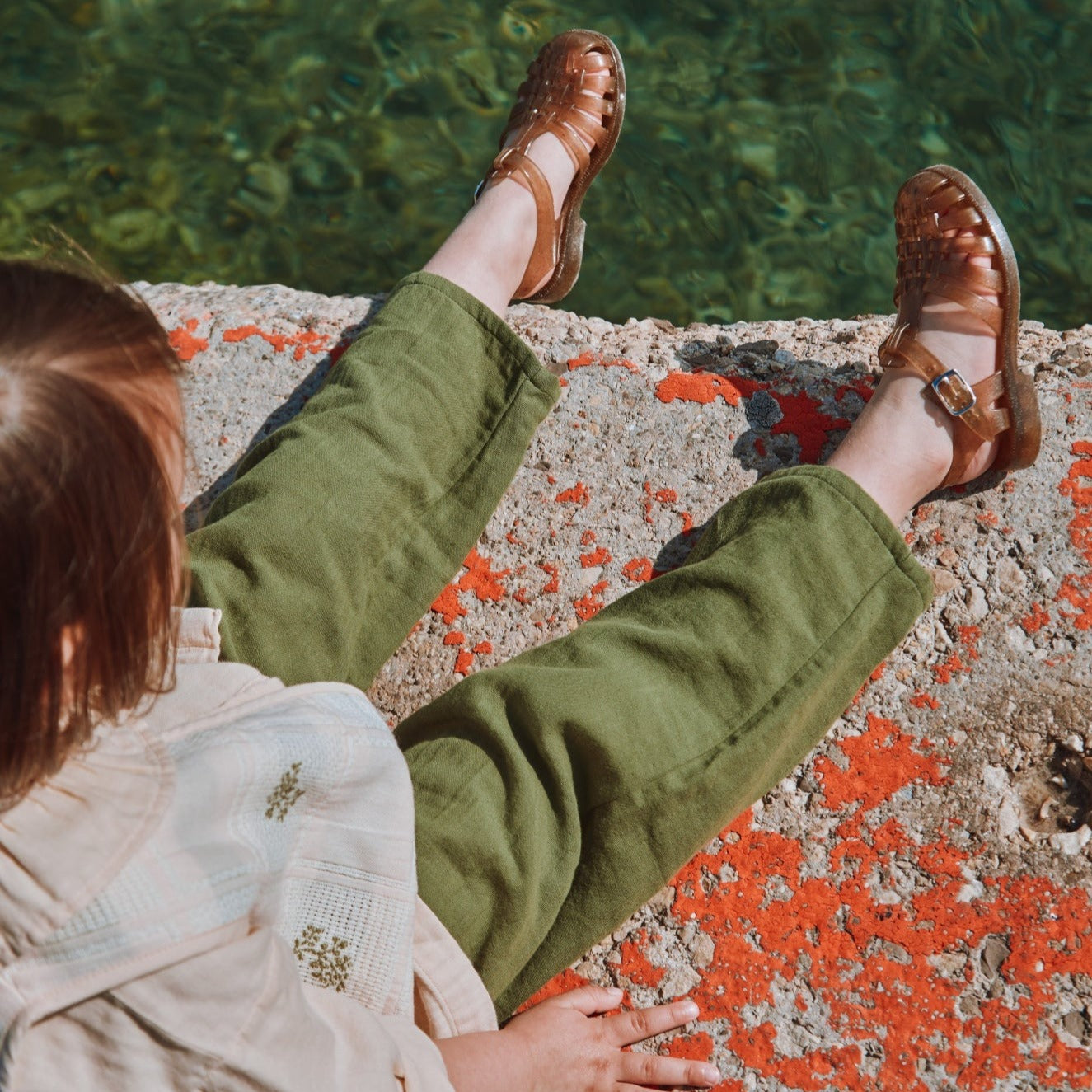 Poudre Organic PANTALON ADIANTE Olive Branch