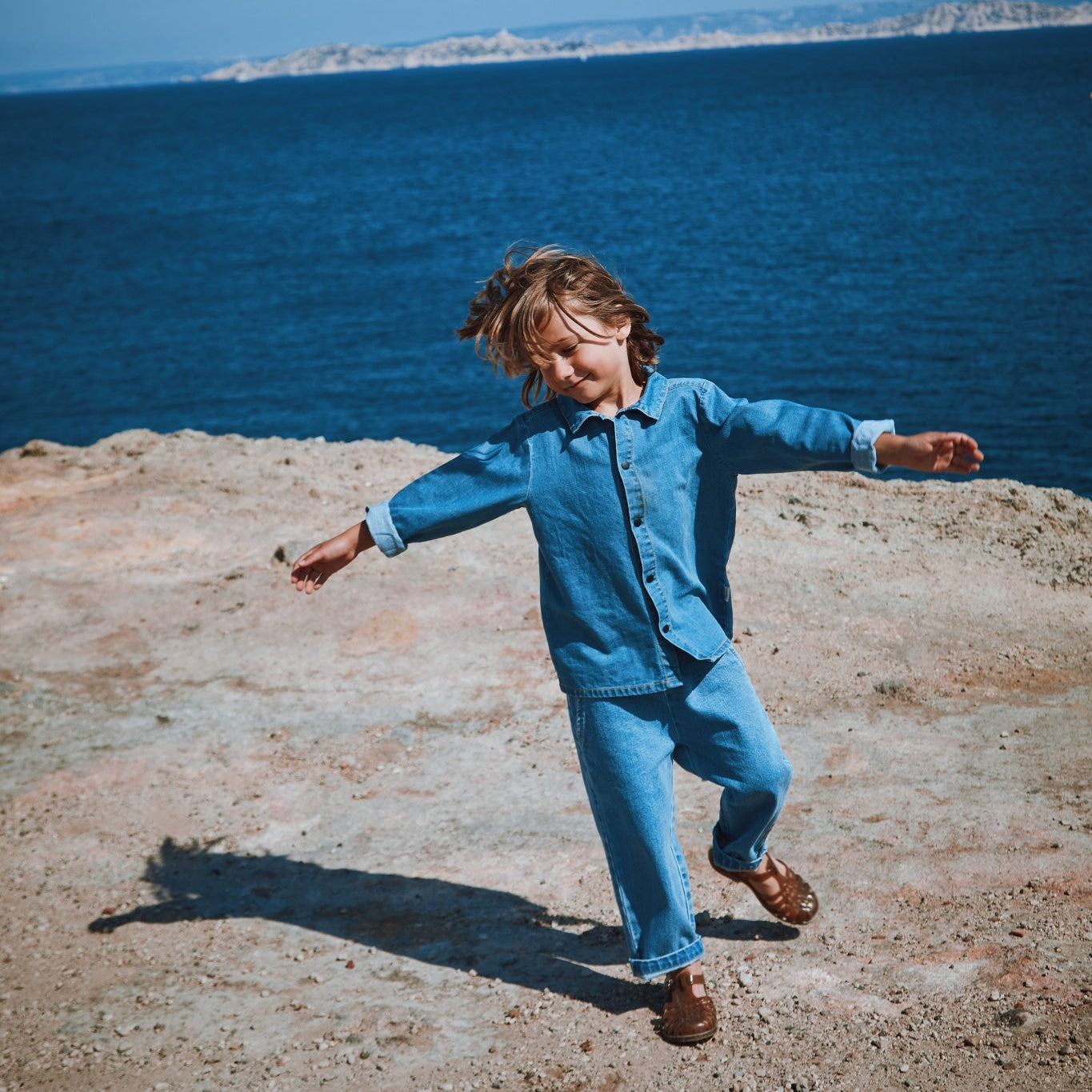 Poudre Organic PANTALON POMELOS Denim Blue