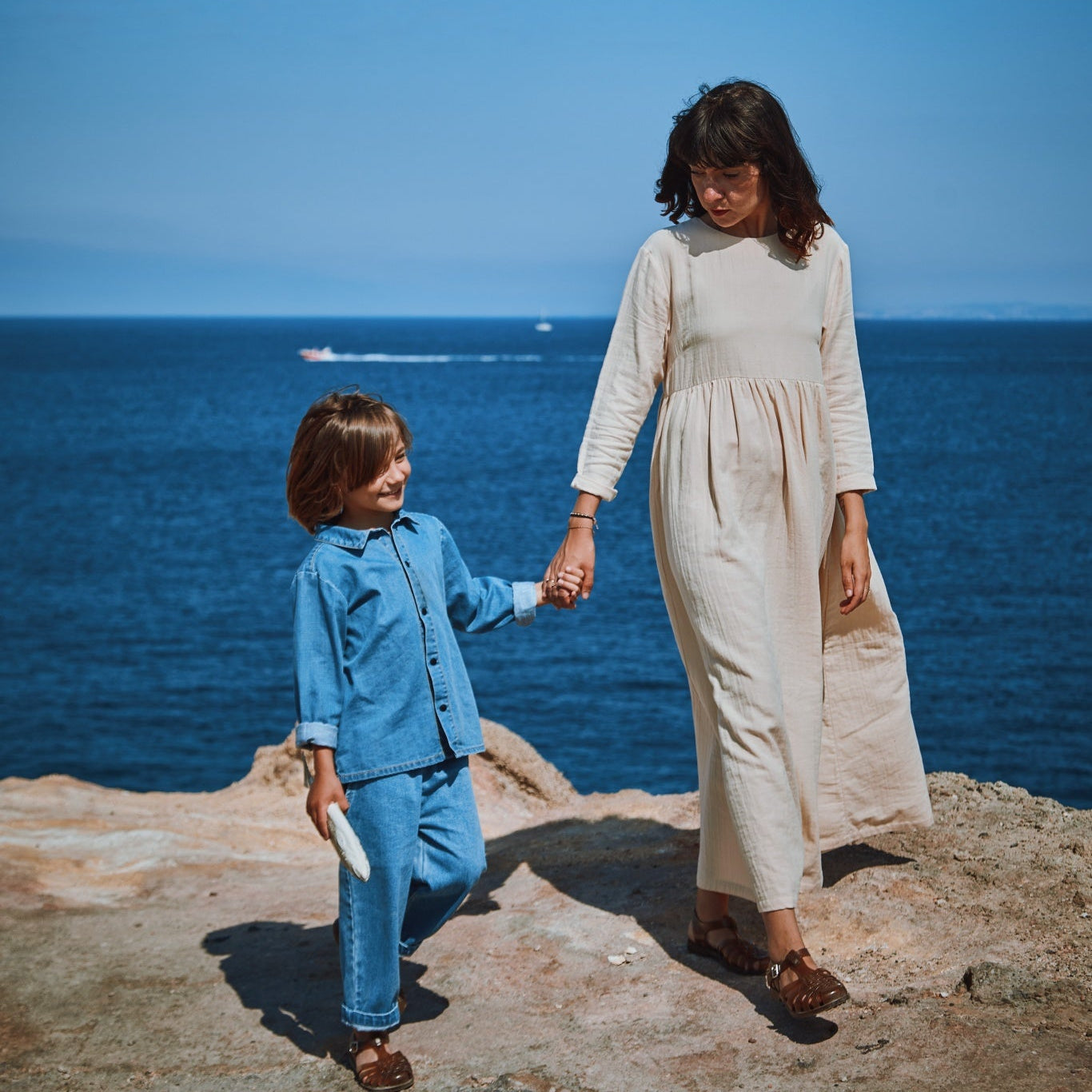 Poudre Organic PANTALON POMELOS Denim Blue