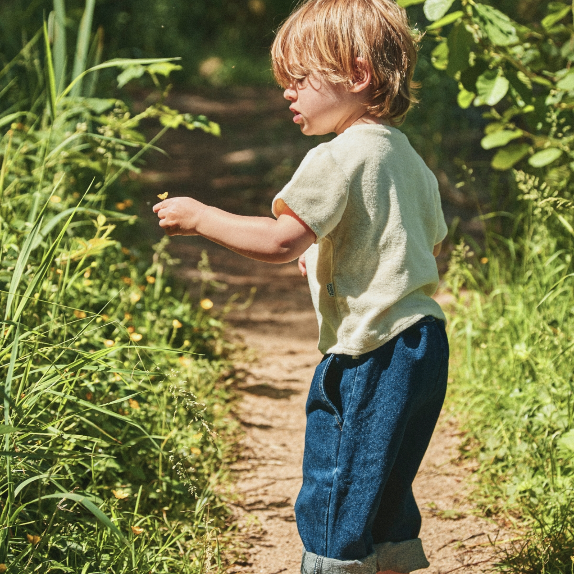 Poudre Organic PANTALON POMELOS Denim Dark Blue