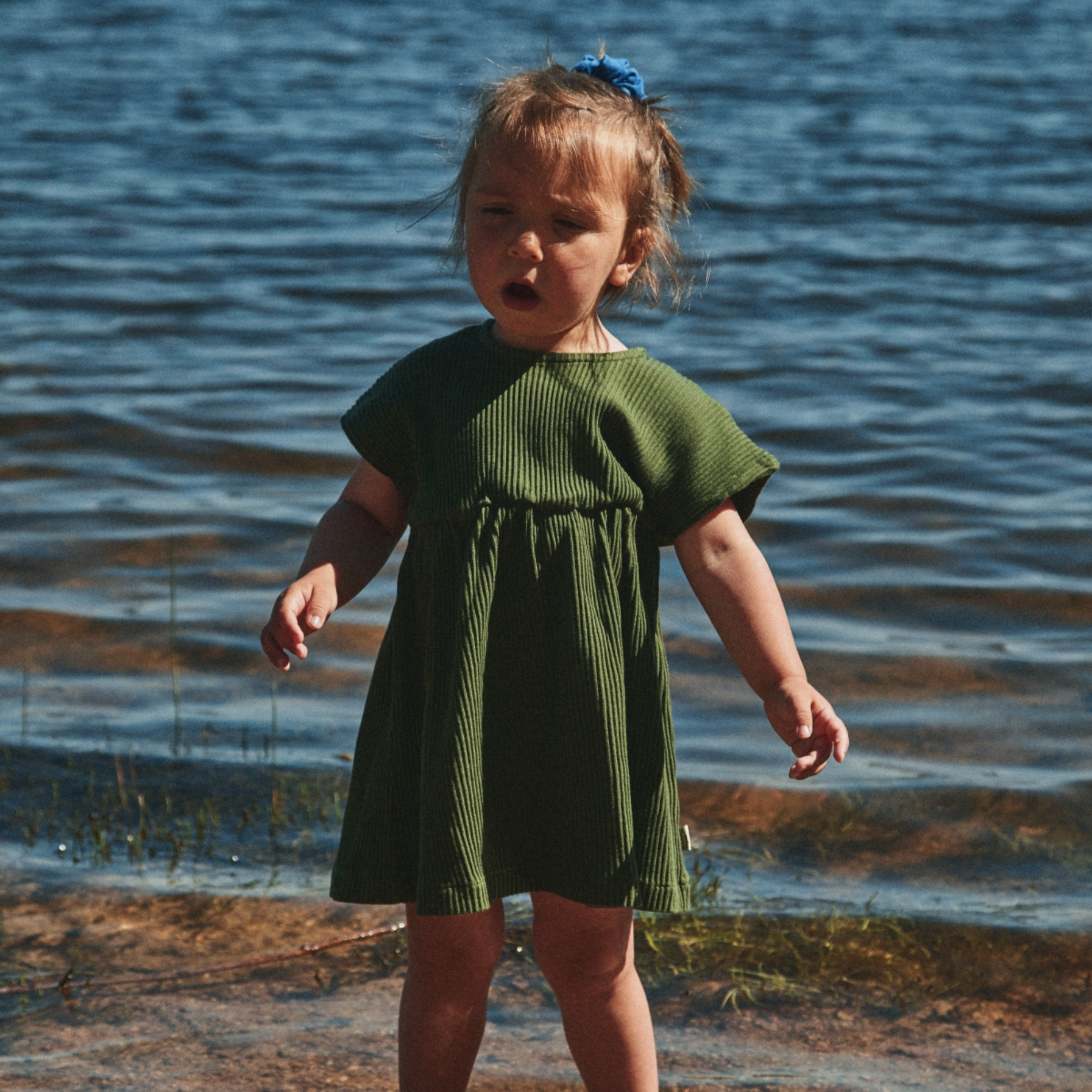 Poudre Organic ROBE DAHLIA CÔTELÉ Forest Green