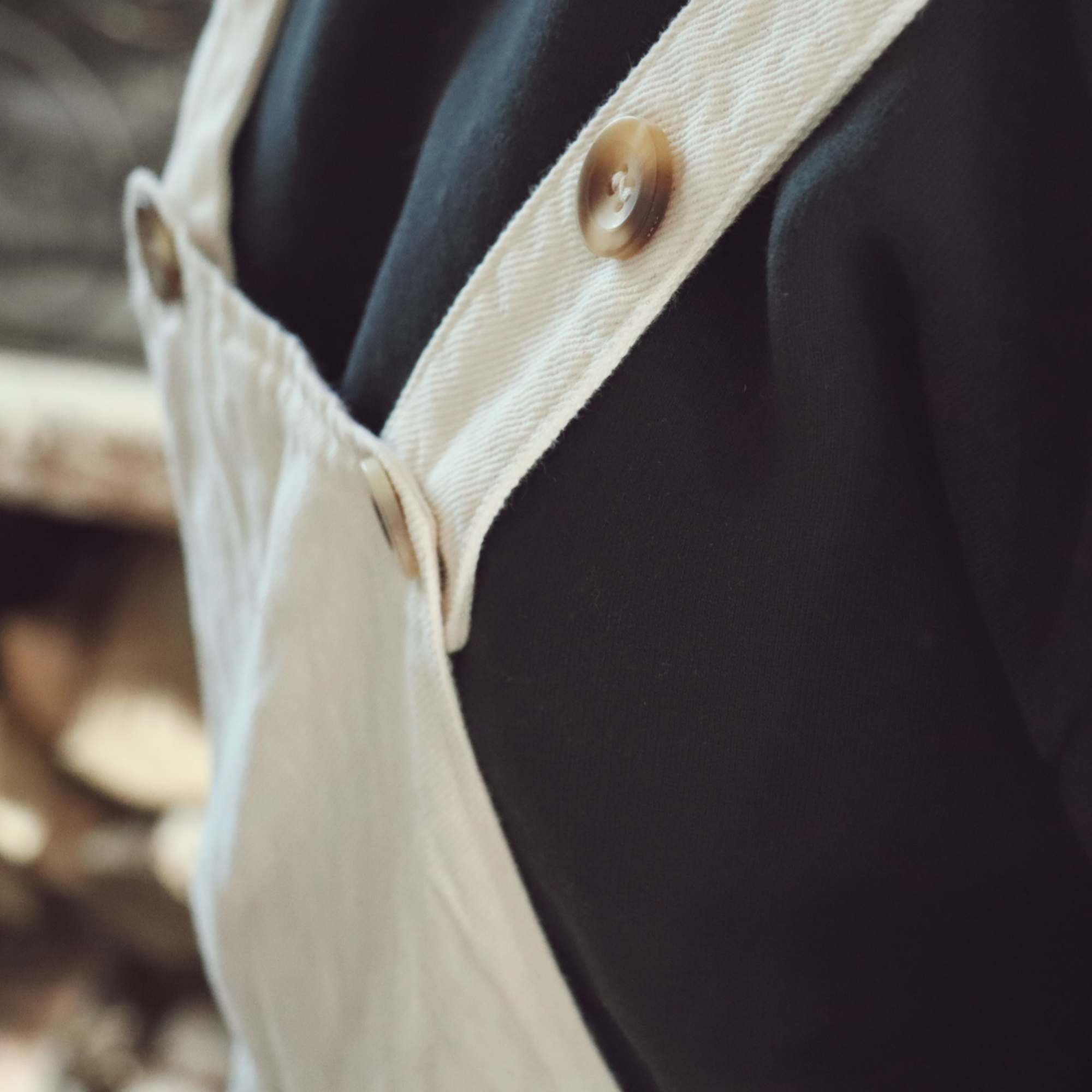 Poudre Organic SALOPETTE QUETSCHE Denim Écru