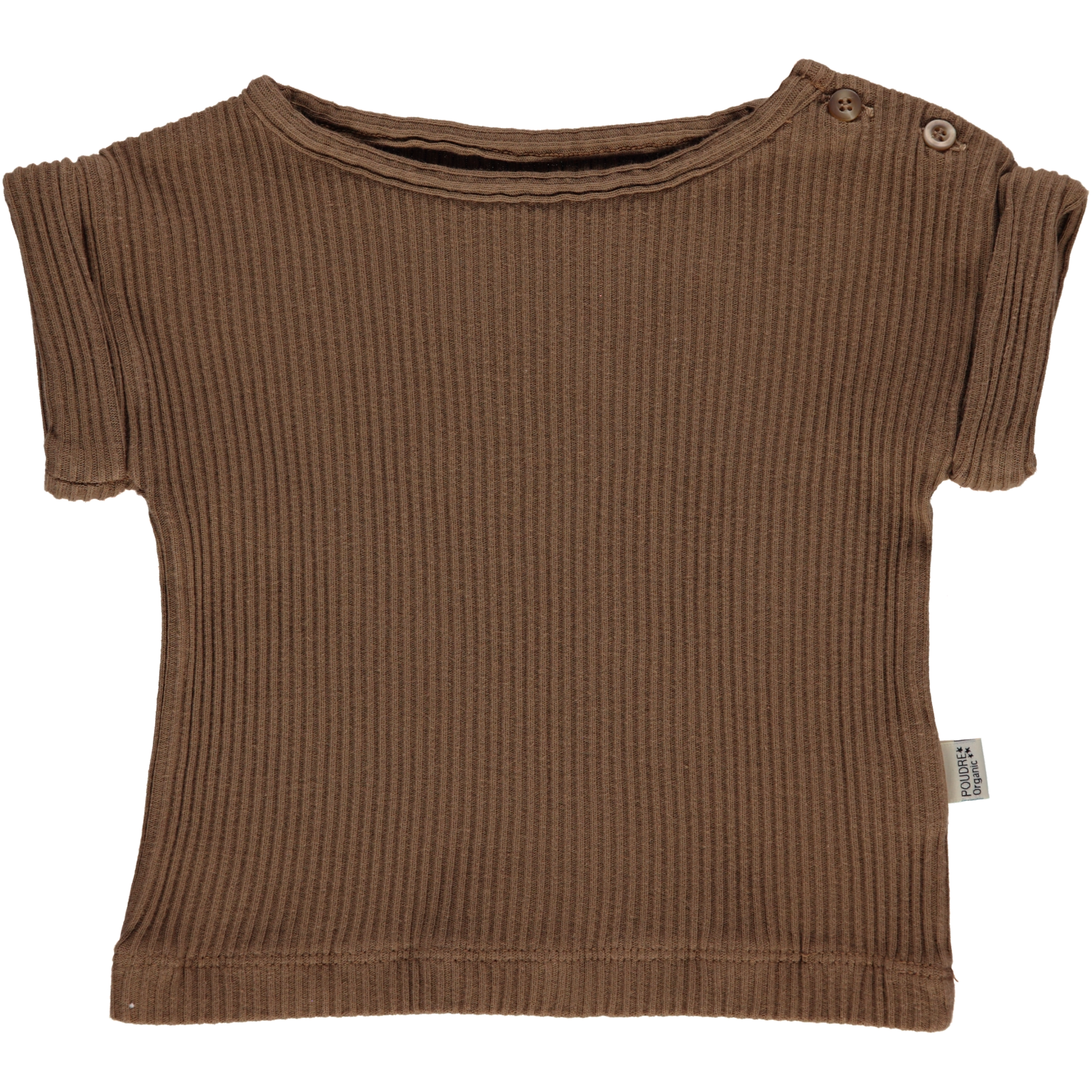 poudre organic T-SHIRT BOURRACHE CÔTELÉ Toffee